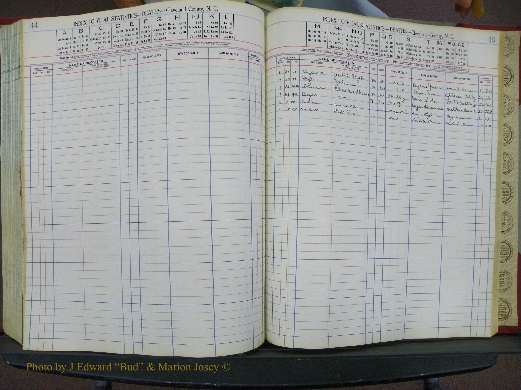 Cleveland Co, NC Deaths, A-Z, 1940-1945 (24).JPG