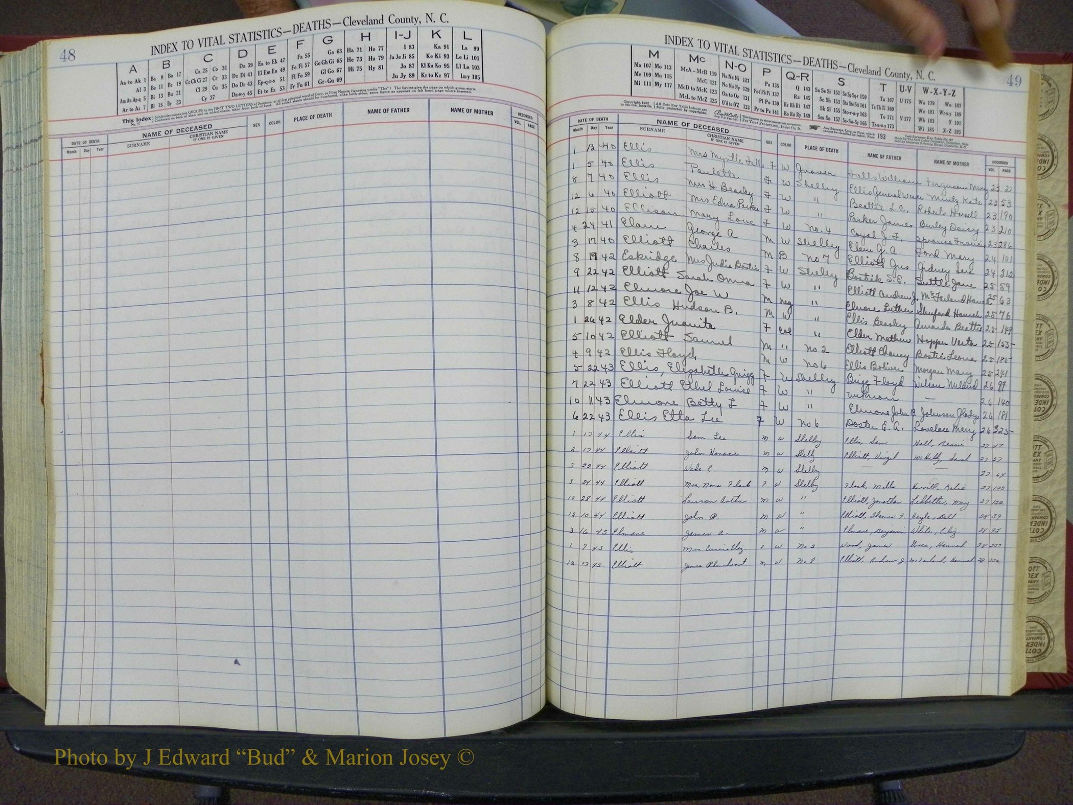 Cleveland Co, NC Deaths, A-Z, 1940-1945 (26).JPG