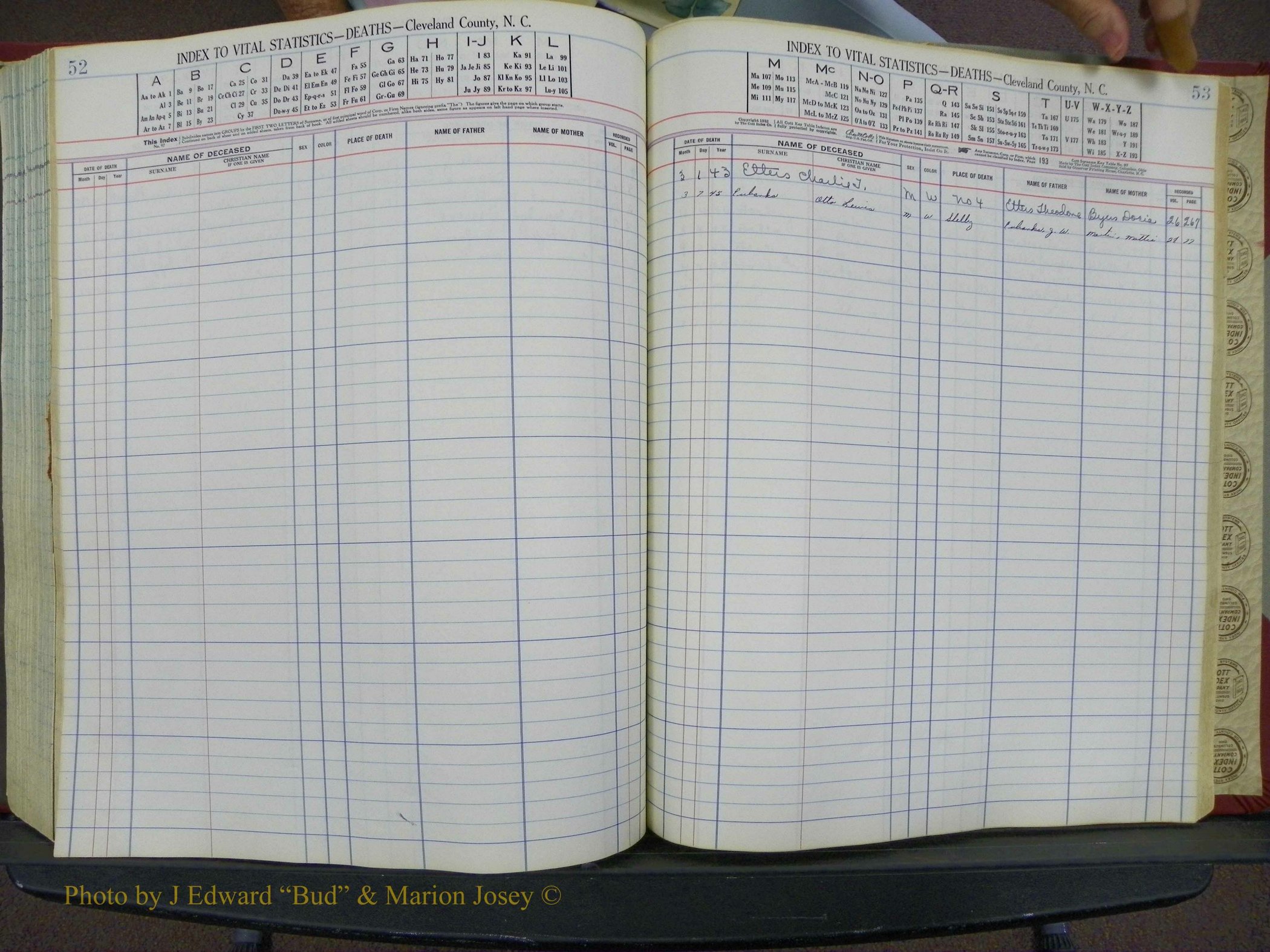 Cleveland Co, NC Deaths, A-Z, 1940-1945 (27).JPG