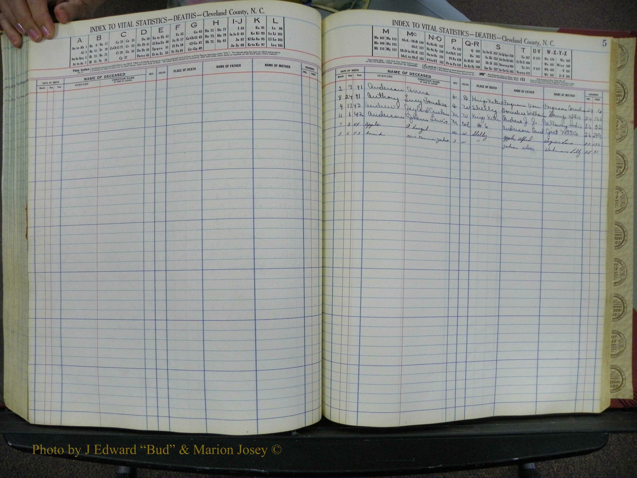 Cleveland Co, NC Deaths, A-Z, 1940-1945 (4).JPG