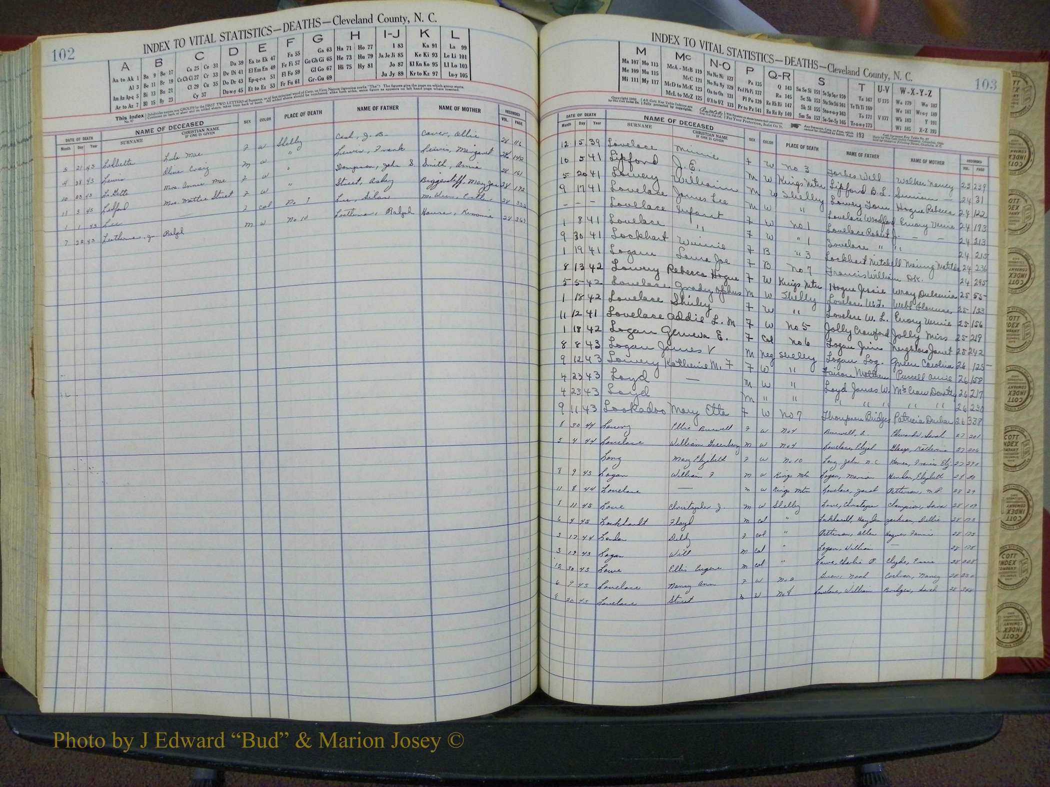Cleveland Co, NC Deaths, A-Z, 1940-1945 (53).JPG