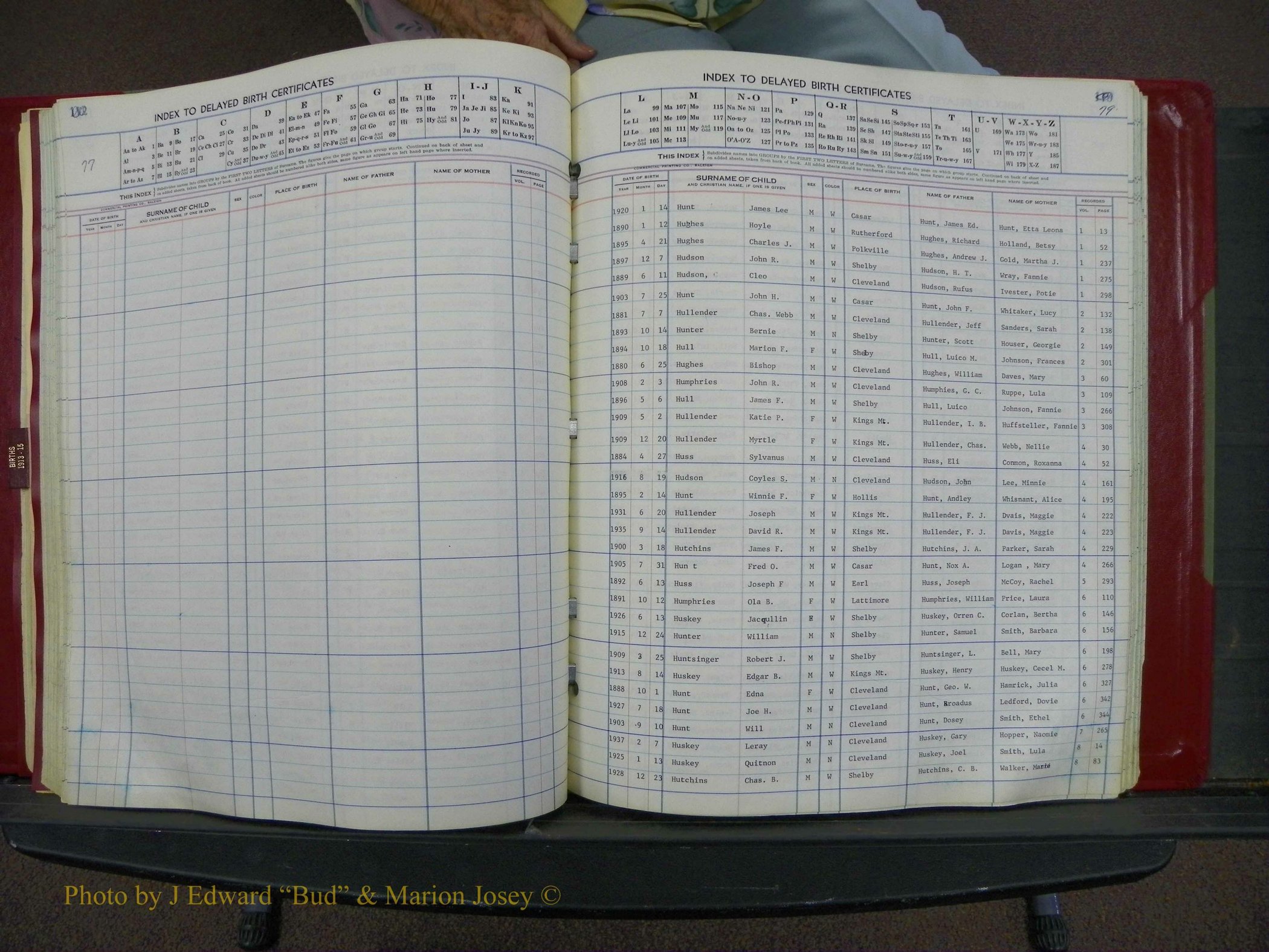 Cleveland Co, NC Delayed Births Thru 1960 (116).JPG