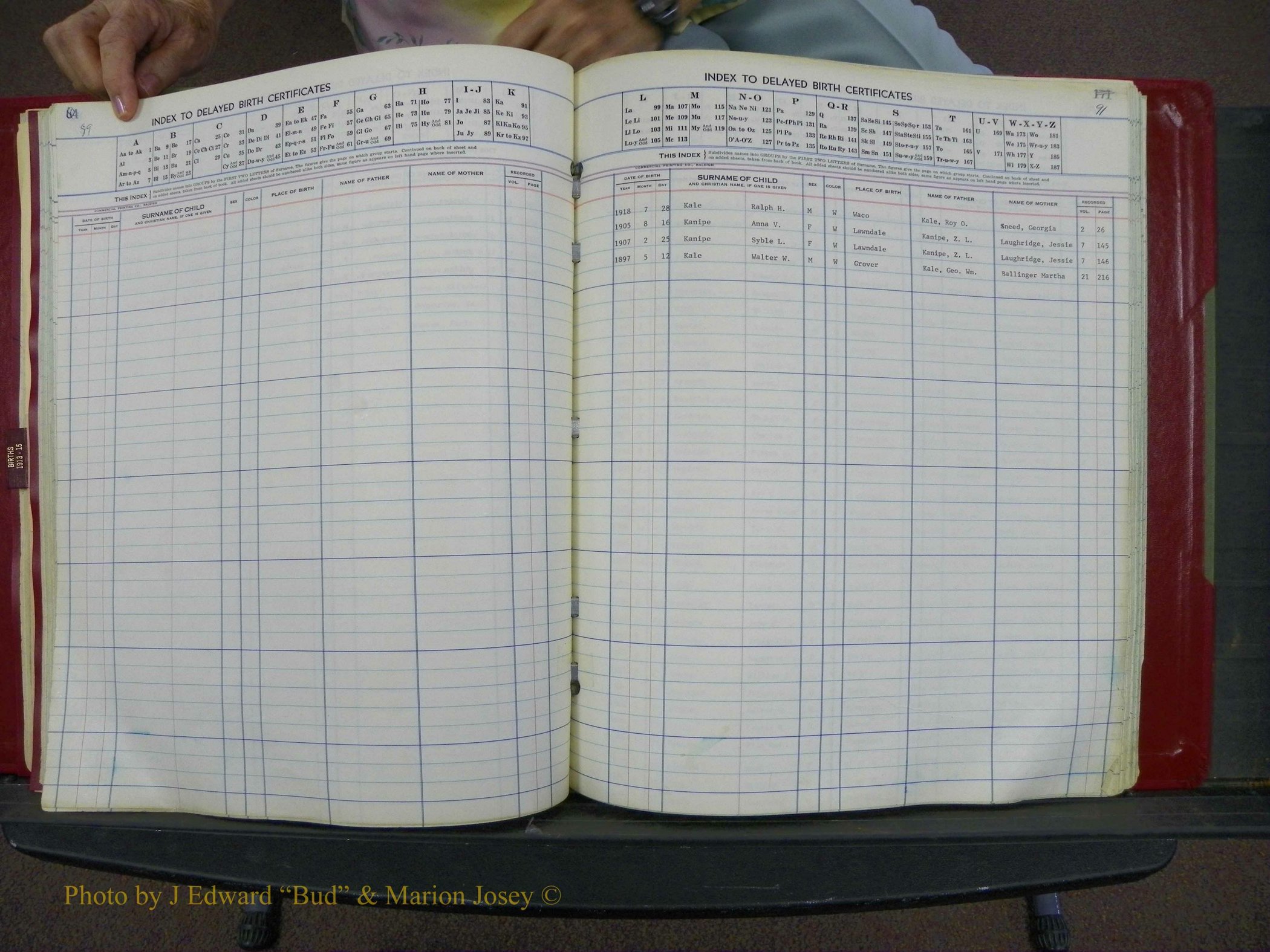 Cleveland Co, NC Delayed Births Thru 1960 (124).JPG