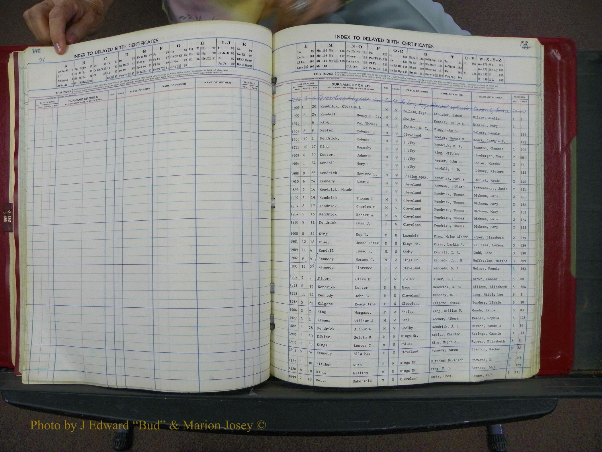 Cleveland Co, NC Delayed Births Thru 1960 (125).JPG