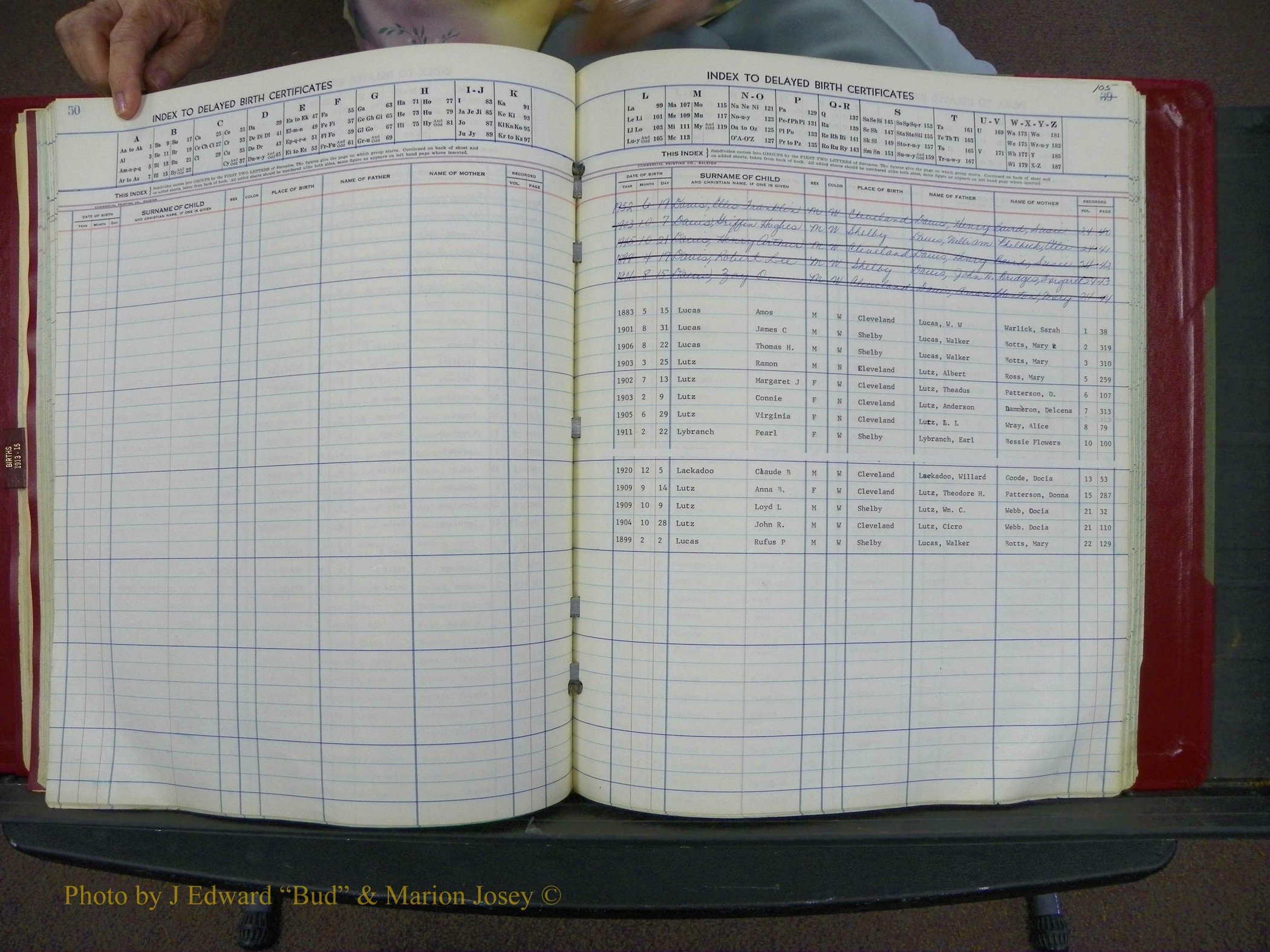 Cleveland Co, NC Delayed Births Thru 1960 (132).JPG