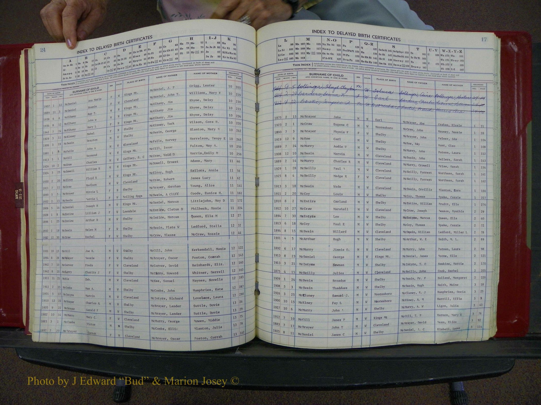 Cleveland Co, NC Delayed Births Thru 1960 (137).JPG