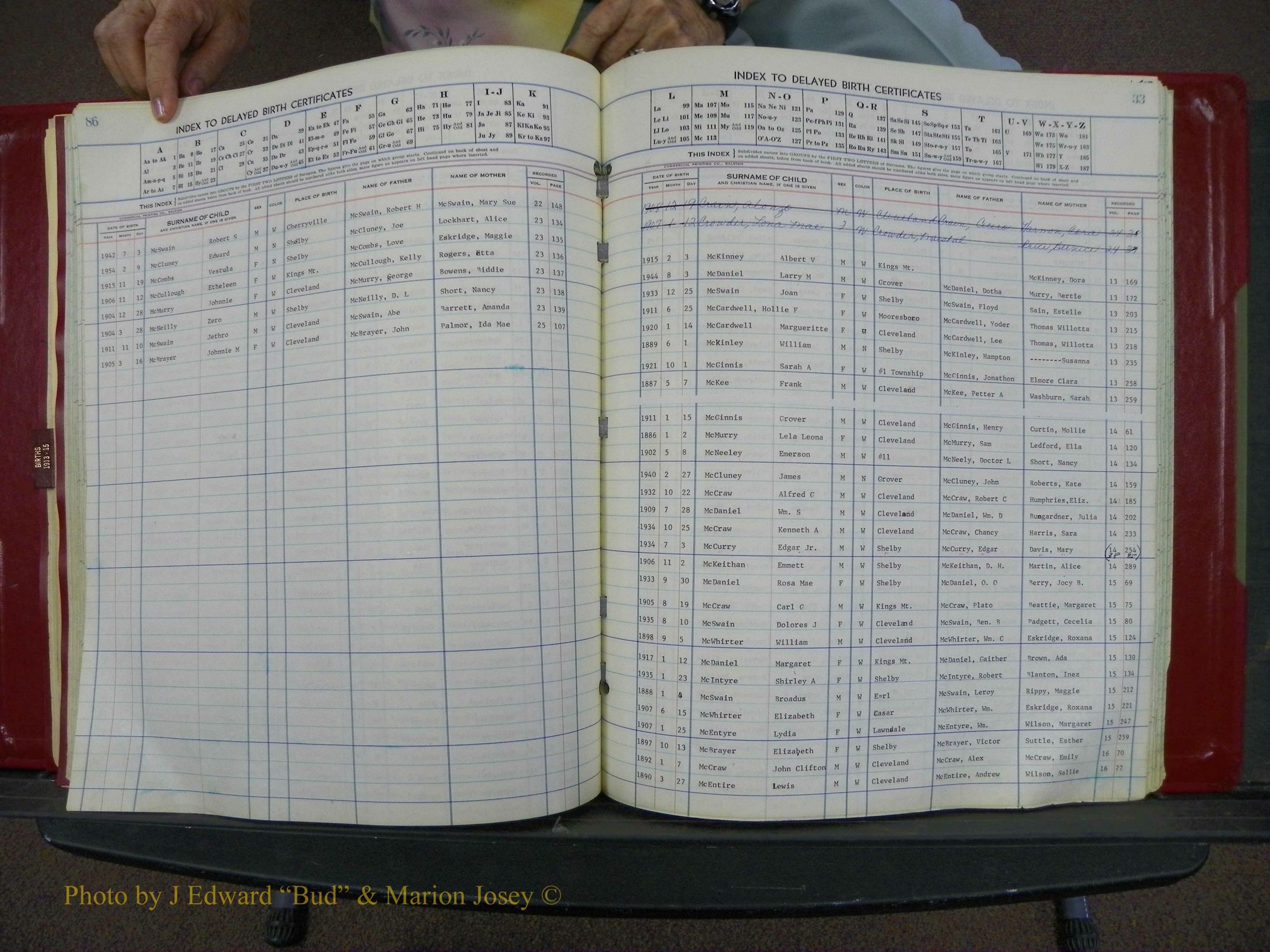 Cleveland Co, NC Delayed Births Thru 1960 (139).JPG