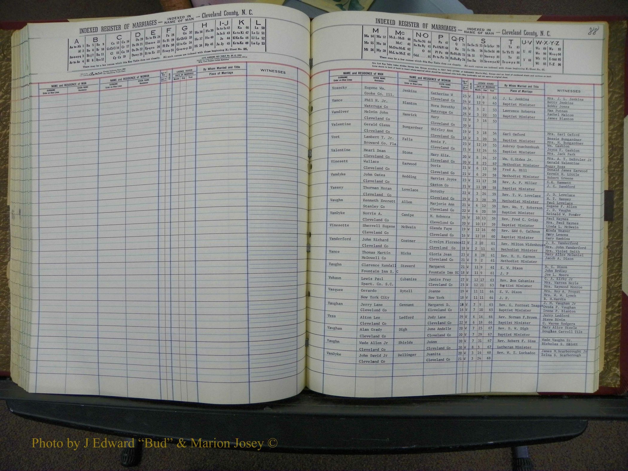 Cleveland Co, NC Marriage Book 7, A-Z, 1945-1968 (156).JPG