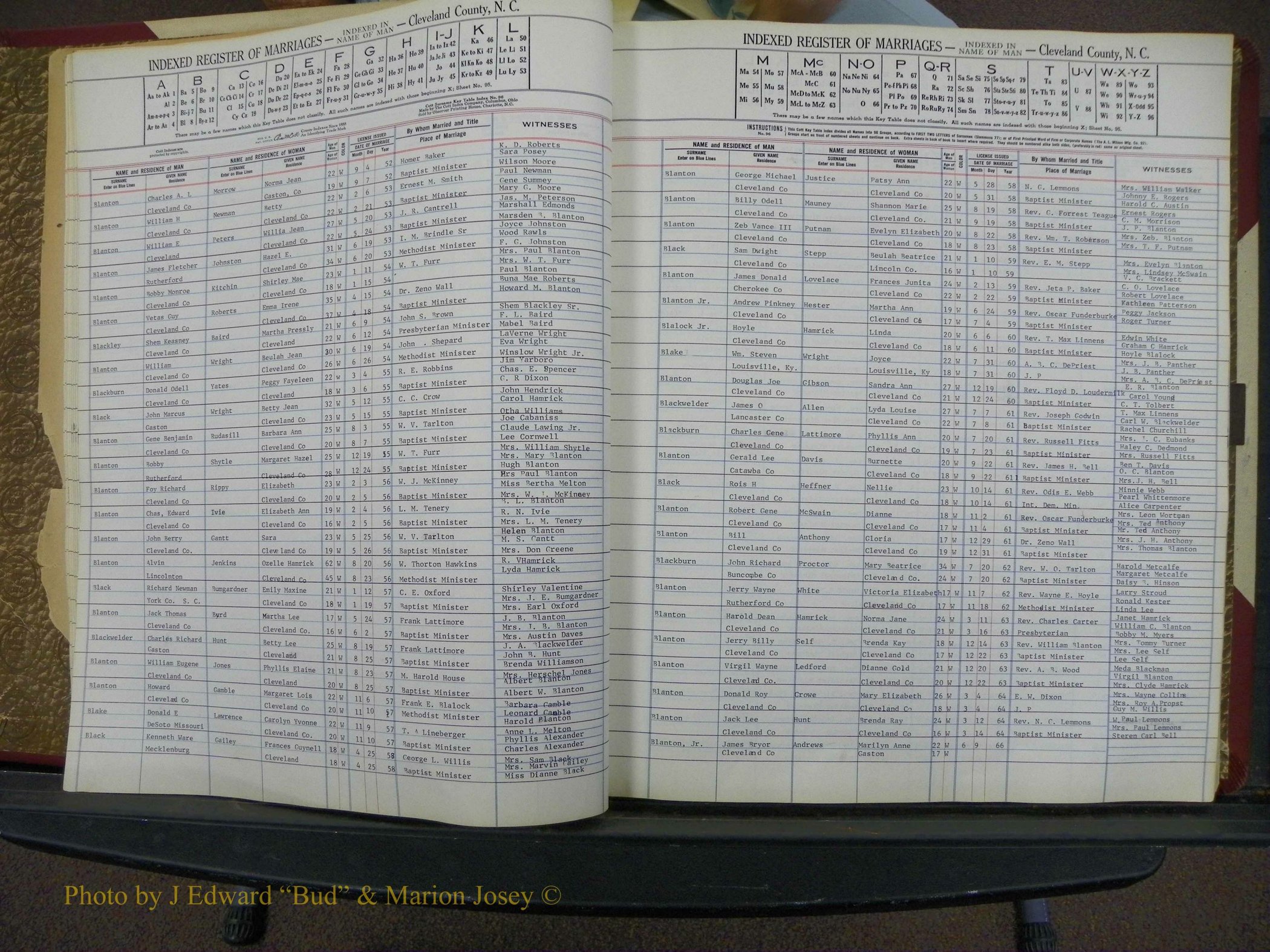 Cleveland Co, NC Marriage Book 7, A-Z, 1945-1968 (16).JPG
