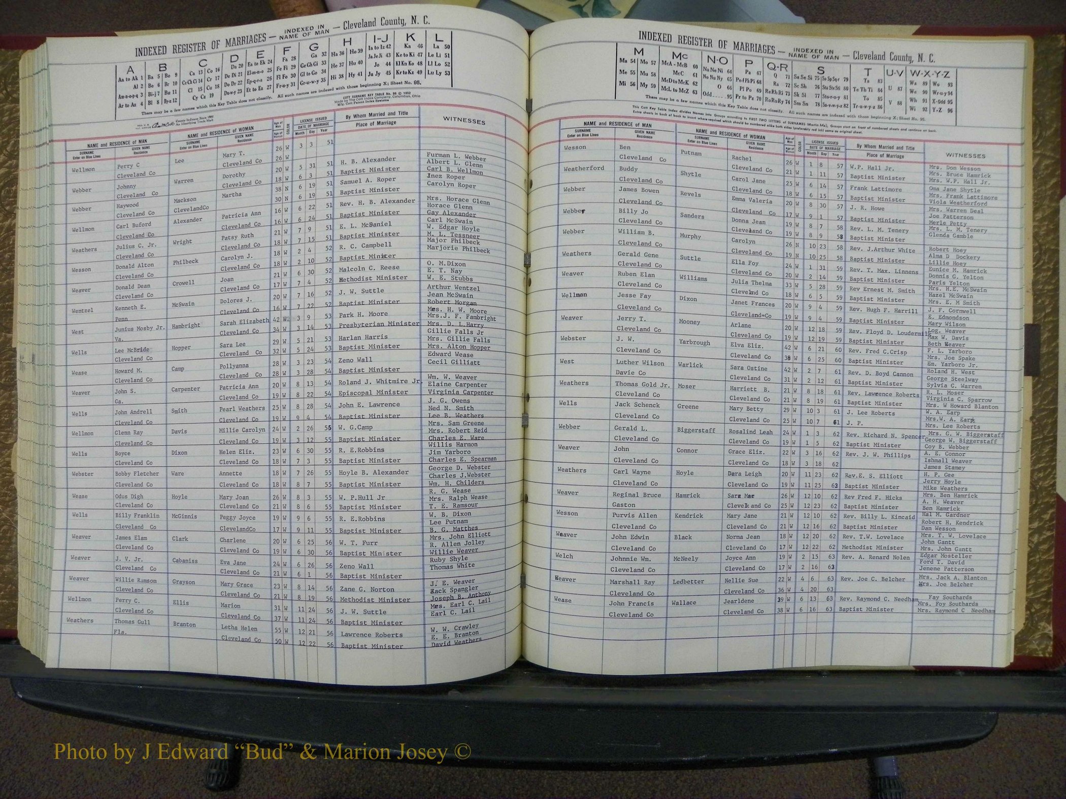 Cleveland Co, NC Marriage Book 7, A-Z, 1945-1968 (161).JPG