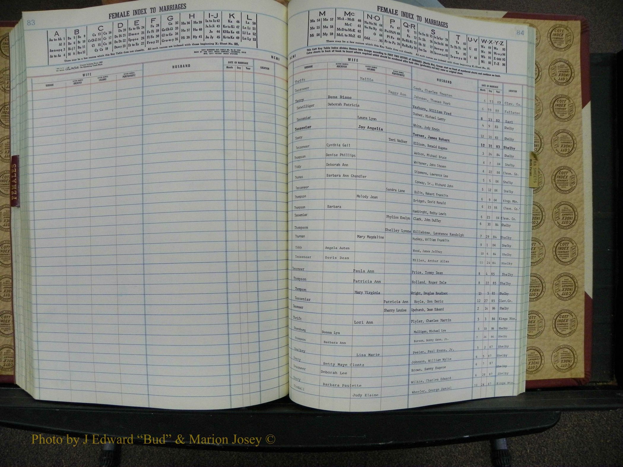 Cleveland Co, NC, Marriages, Male Index, Book 9, 1982+ (121).JPG