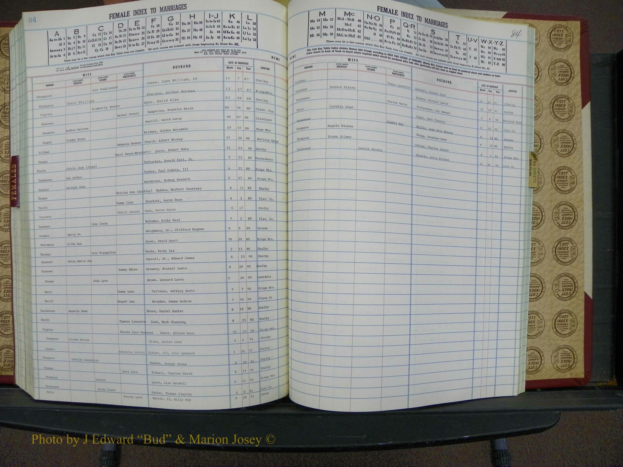 Cleveland Co, NC, Marriages, Male Index, Book 9, 1982+ (123).JPG