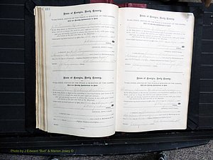 Dooly Co, GA, Marriages, Book, D, 1885-1891 pg 104-105.JPG