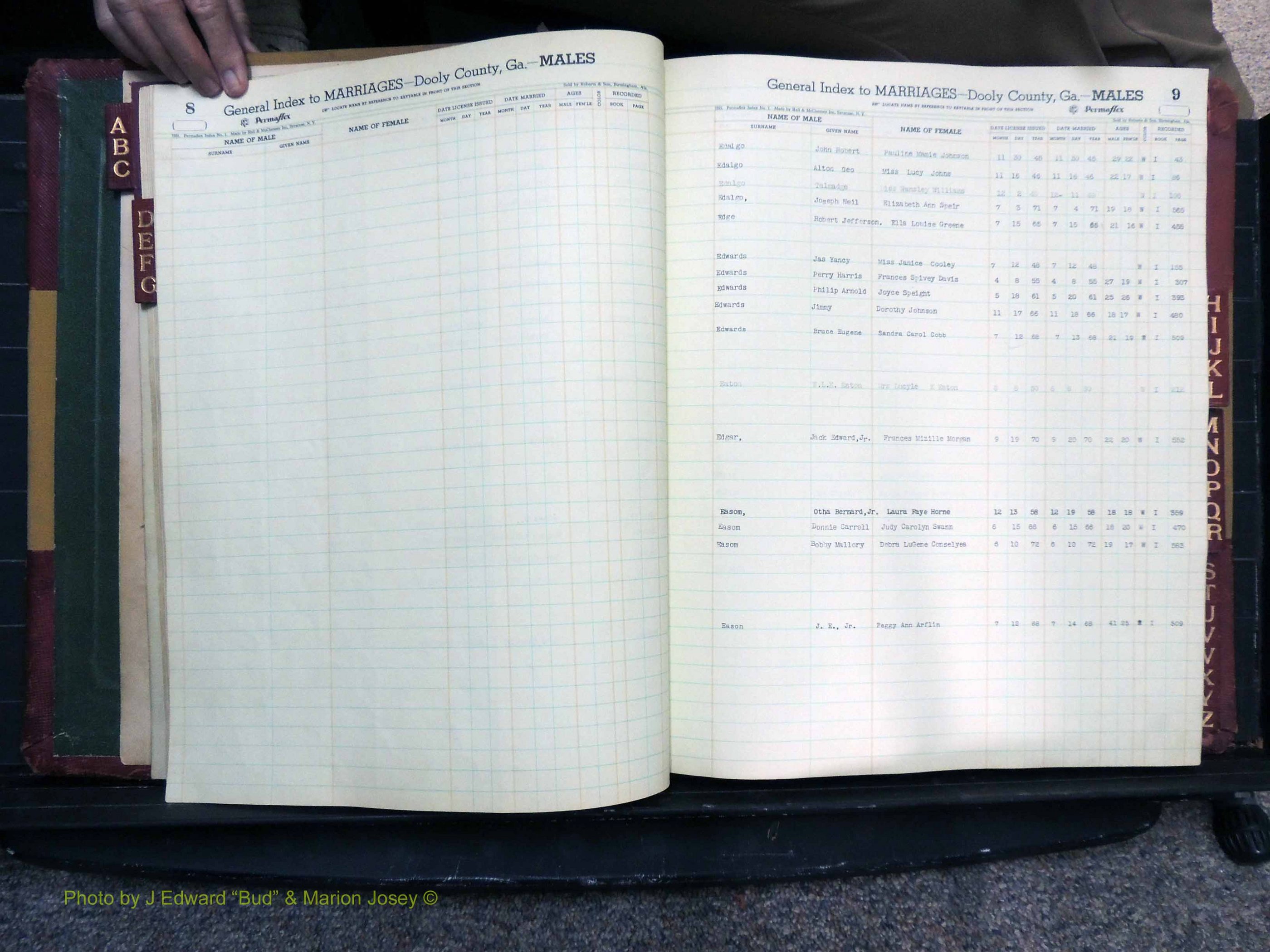 Dooly Co, GA, Marriages, Male Index (130).JPG