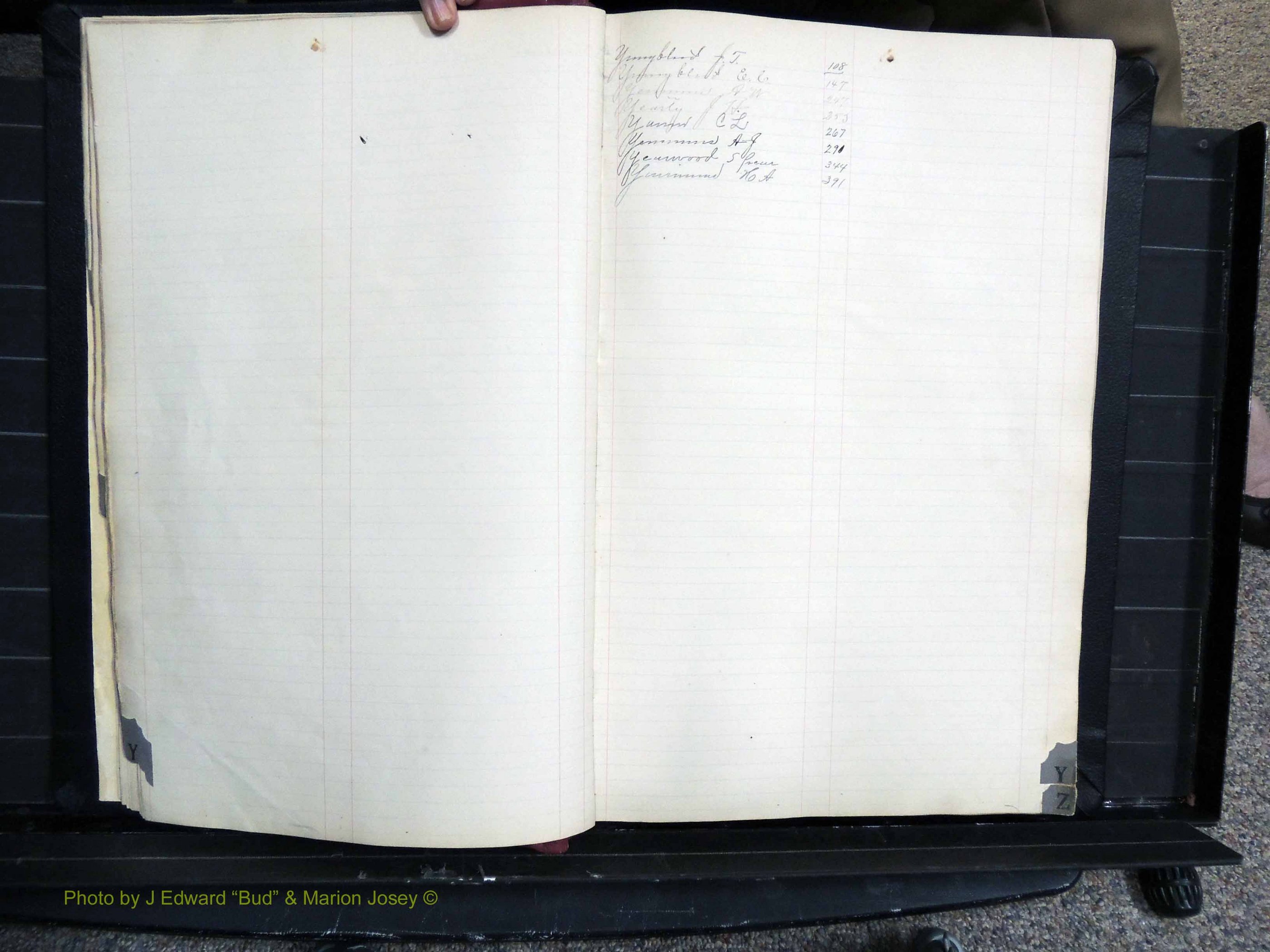 Dooly Co, GA, Marriages, Book, E, 1891-1901 Index Y.JPG