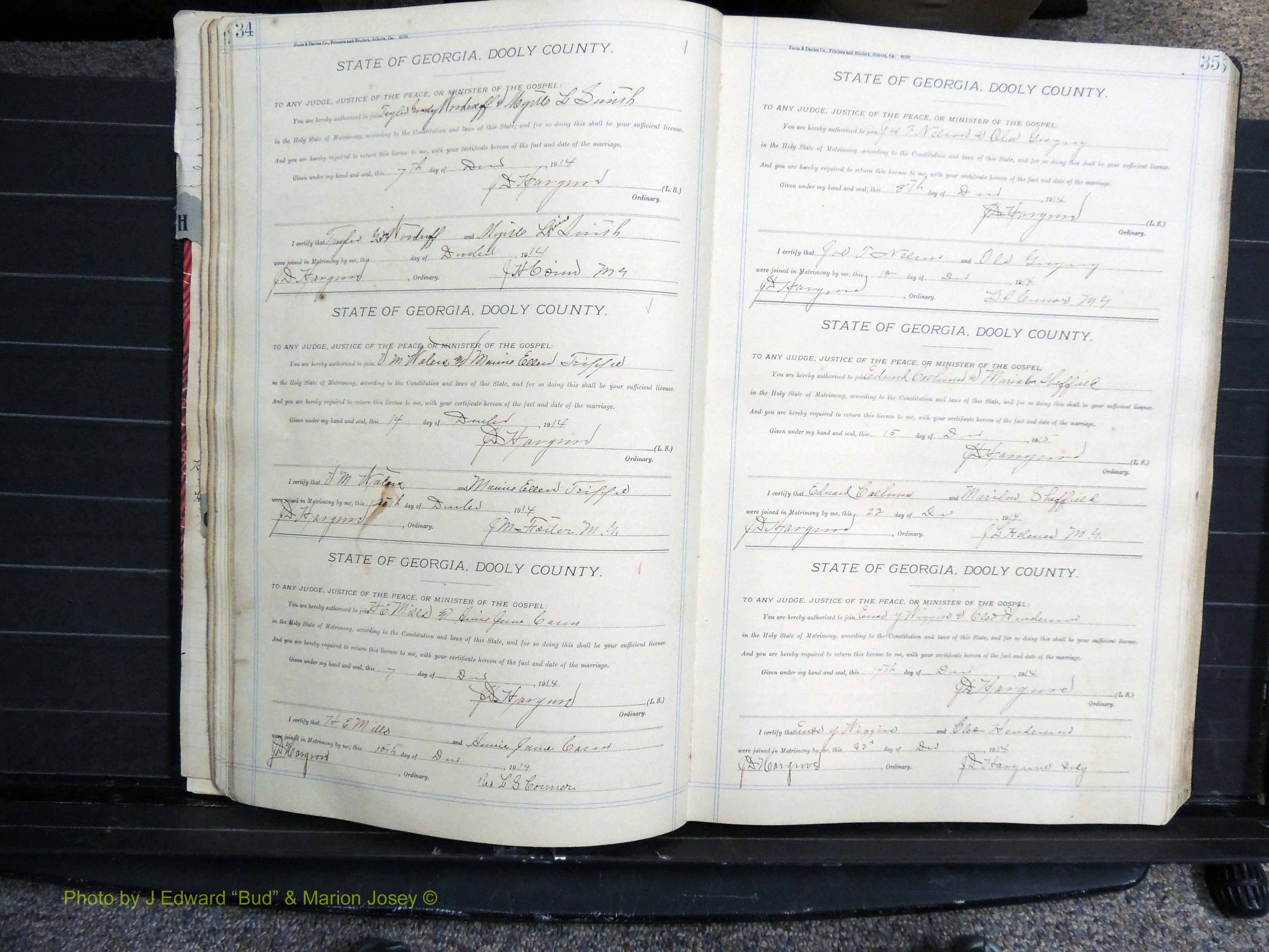 Dooly Co, GA, Marriages, Book, G, 1913-1930 pg 034-035.JPG
