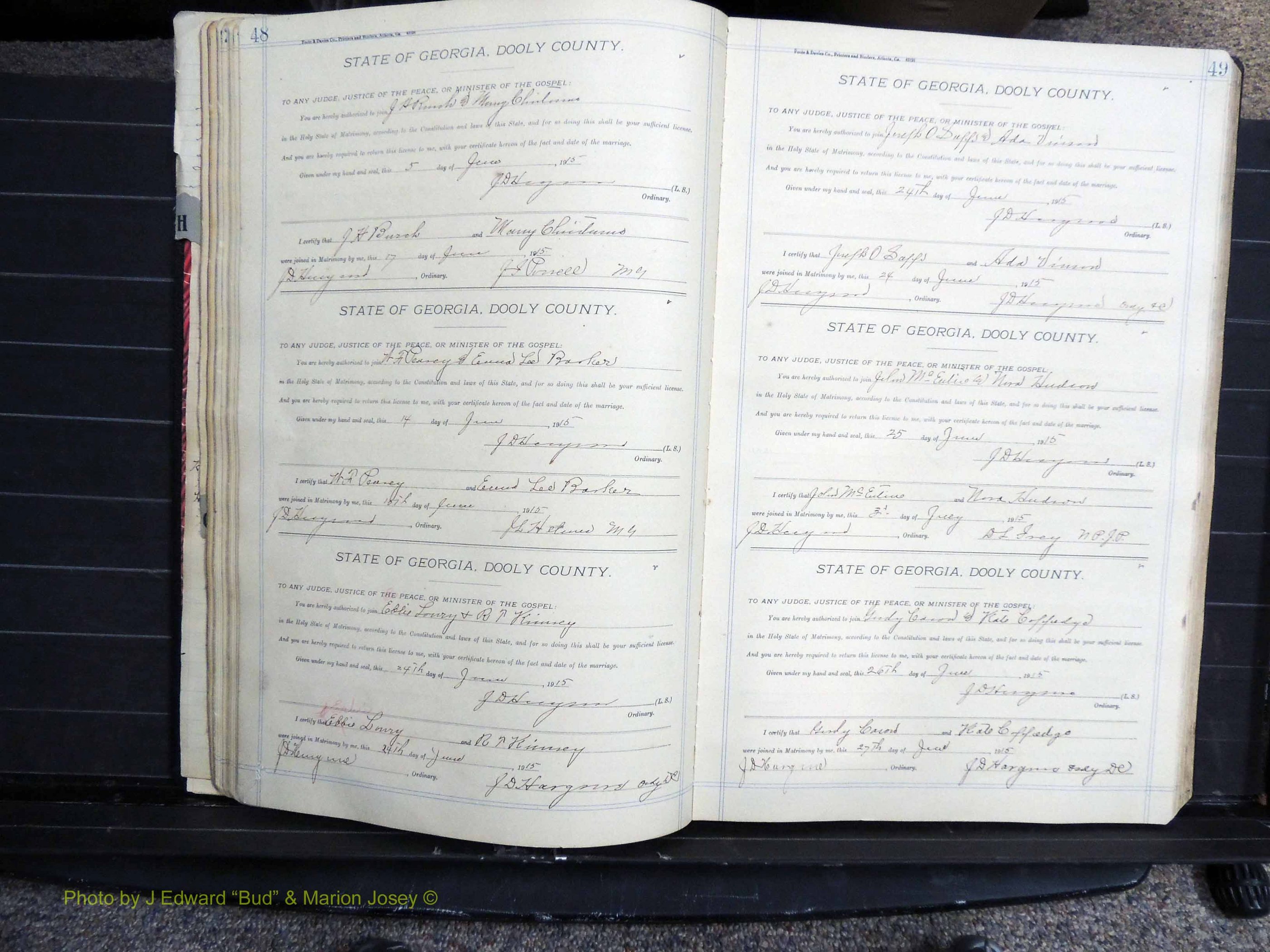 Dooly Co, GA, Marriages, Book, G, 1913-1930 pg 048-049.JPG