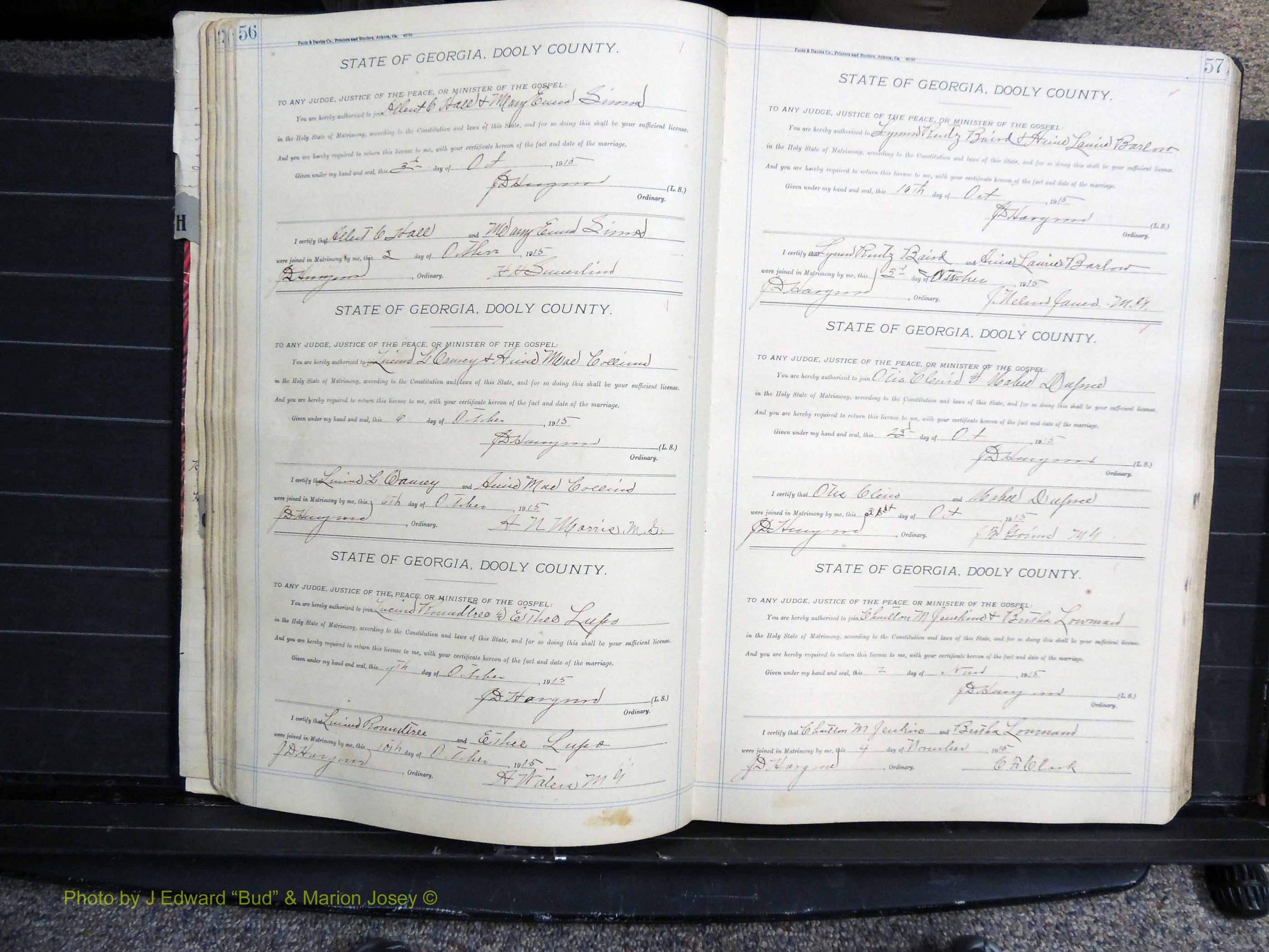 Dooly Co, GA, Marriages, Book, G, 1913-1930 pg 056-057.JPG