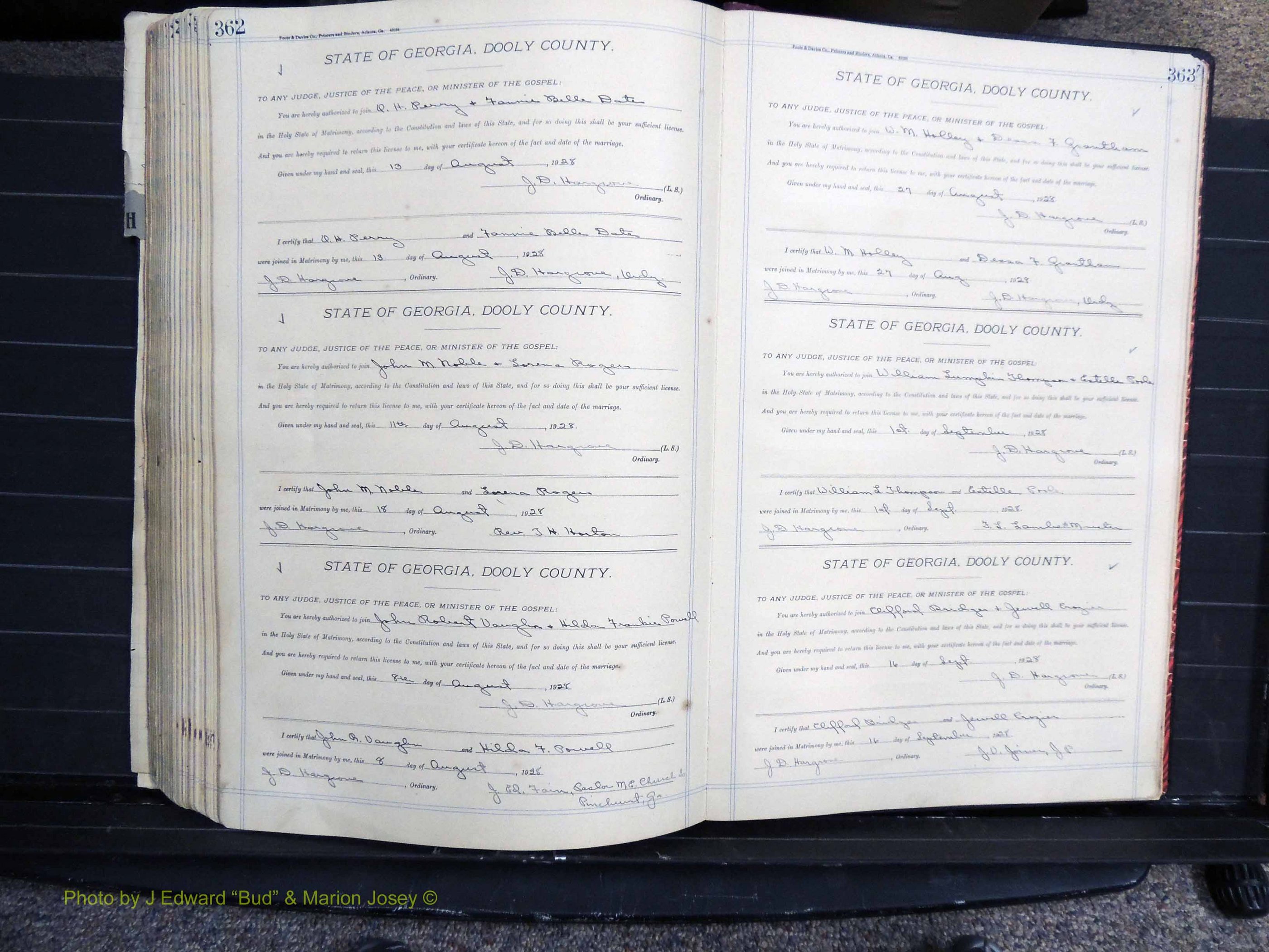 Dooly Co, GA, Marriages, Book, G, 1913-1930 pg 362-363.JPG