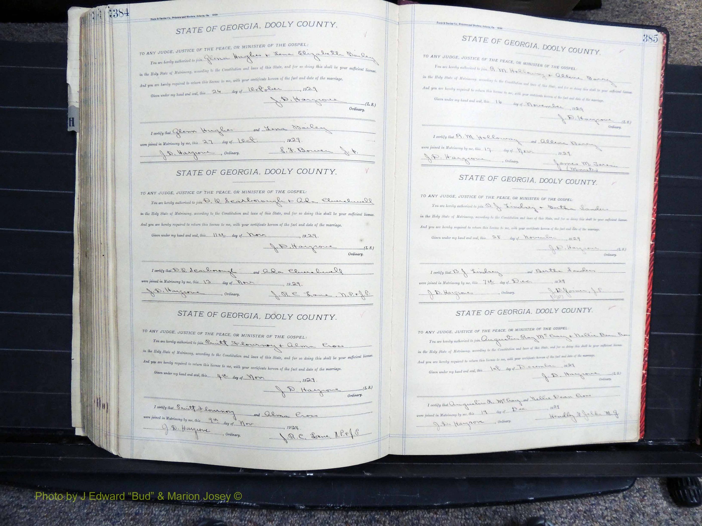 Dooly Co, GA, Marriages, Book, G, 1913-1930 pg 384-385.JPG