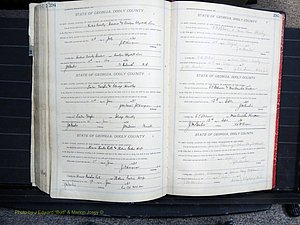 Dooly Co, GA, Marriages, Book, G, 1913-1930 pg 394-395.JPG