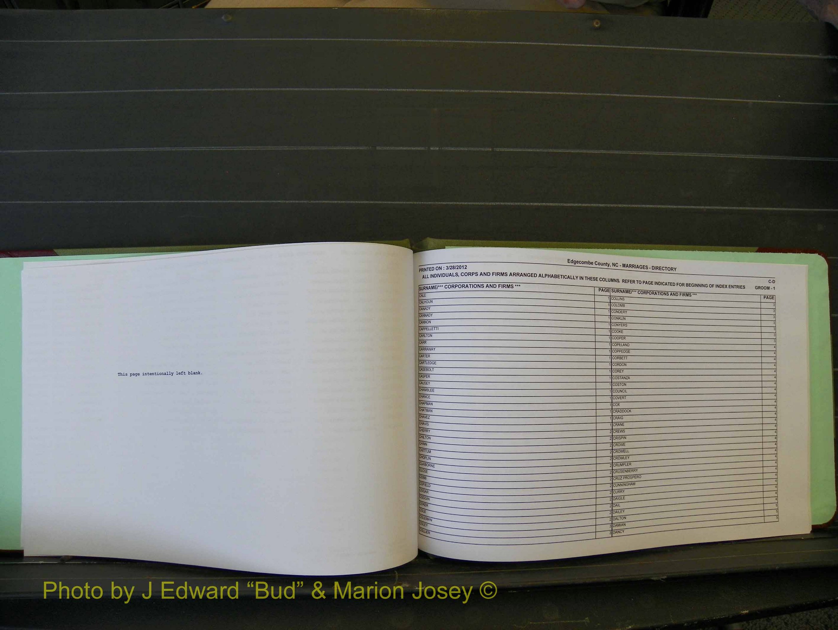 Edgecombe Marriages, A-Z, 2007+ (107).JPG