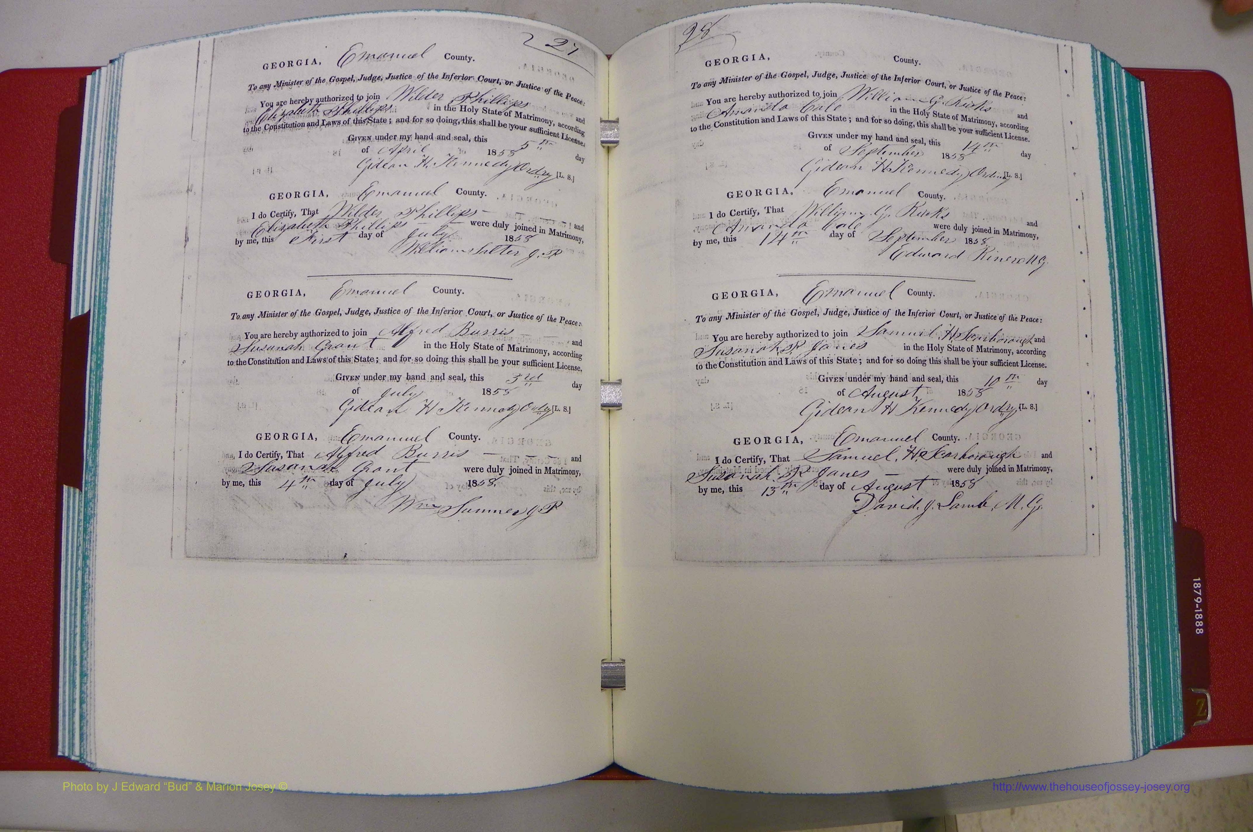 Emanuel Co, GA, Marriages Book A, 1817 - 1888, (085).JPG