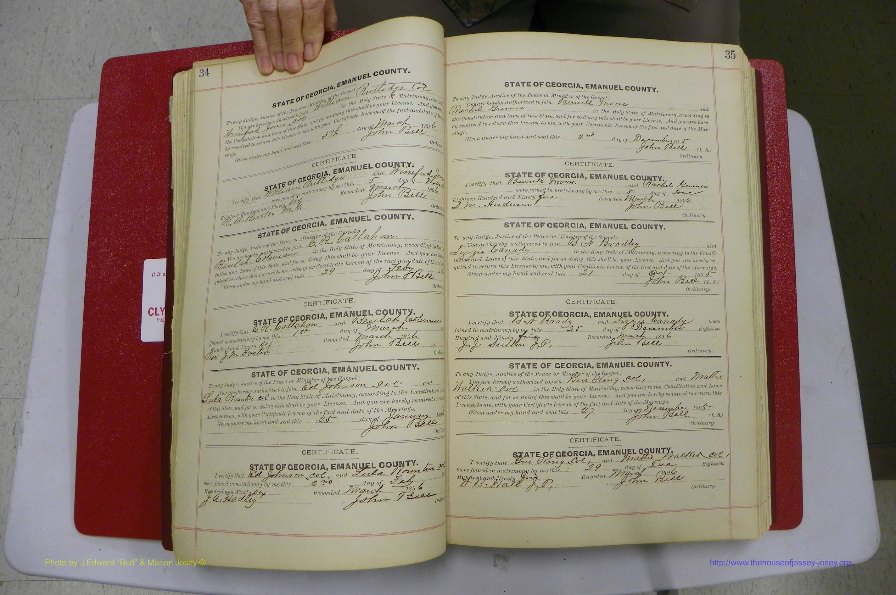 Emanuel Co, GA, Marriages Book C, 1896 - 1903, P 034-035.JPG