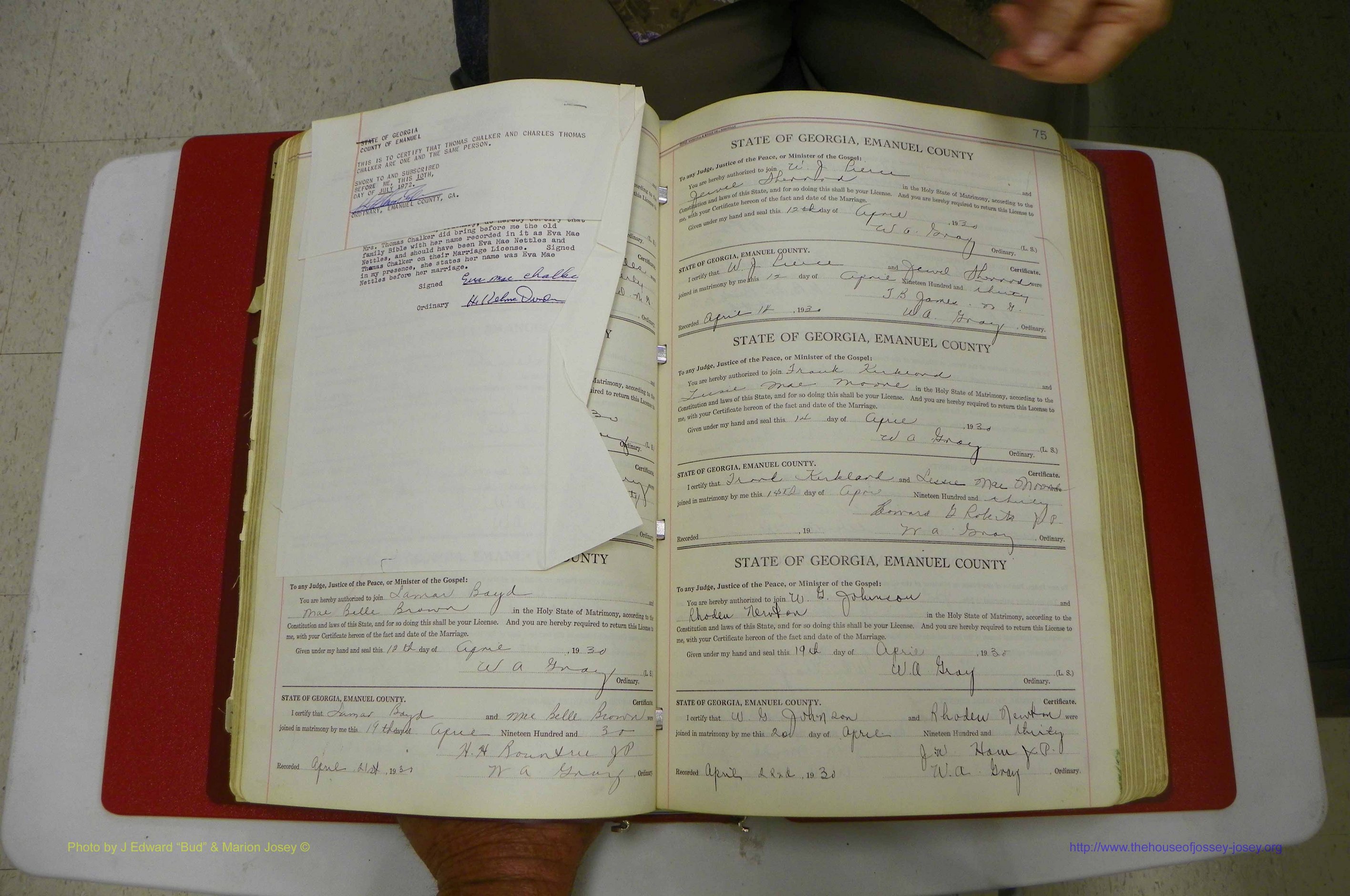Emanuel Co, GA, Marriages Book G, 1928 - 1940, White, P 074-075a.JPG