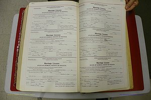 Emanuel Co, GA, Marriages Book L, 1952 - 1962, P 592-593.JPG