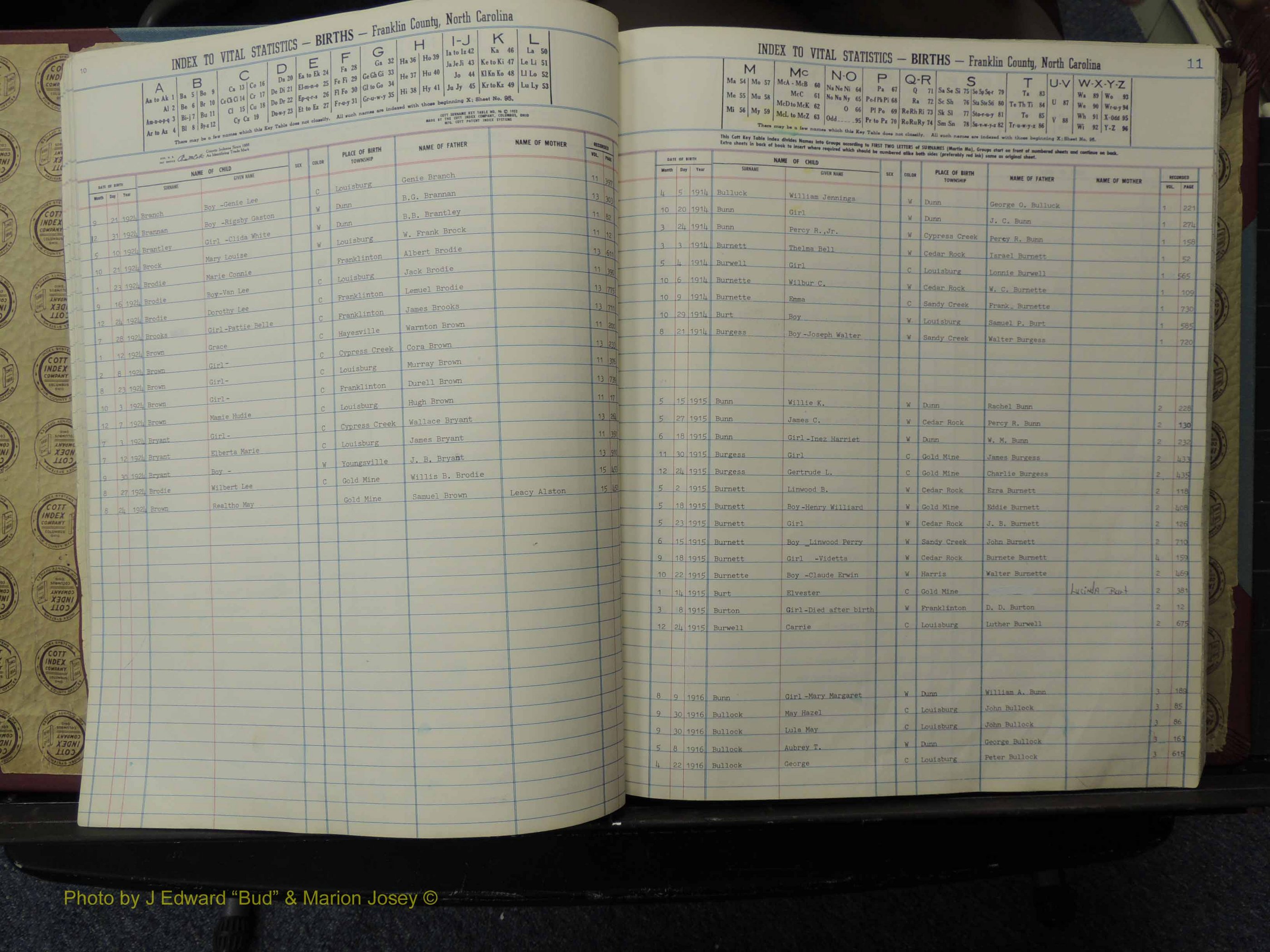 Franklin Co, NC,  Births, A-Z, 1913-1924 (125).JPG
