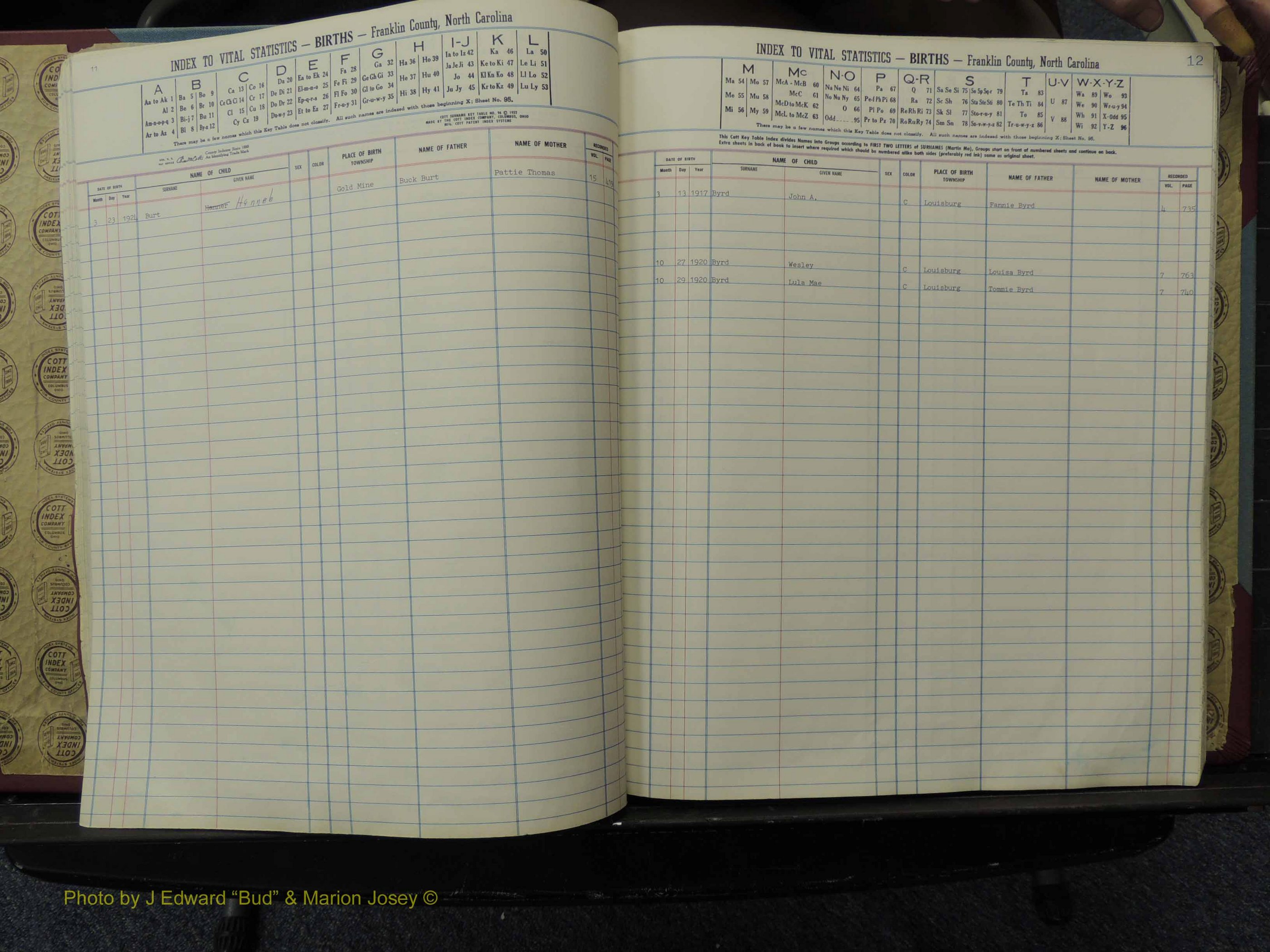 Franklin Co, NC,  Births, A-Z, 1913-1924 (128).JPG