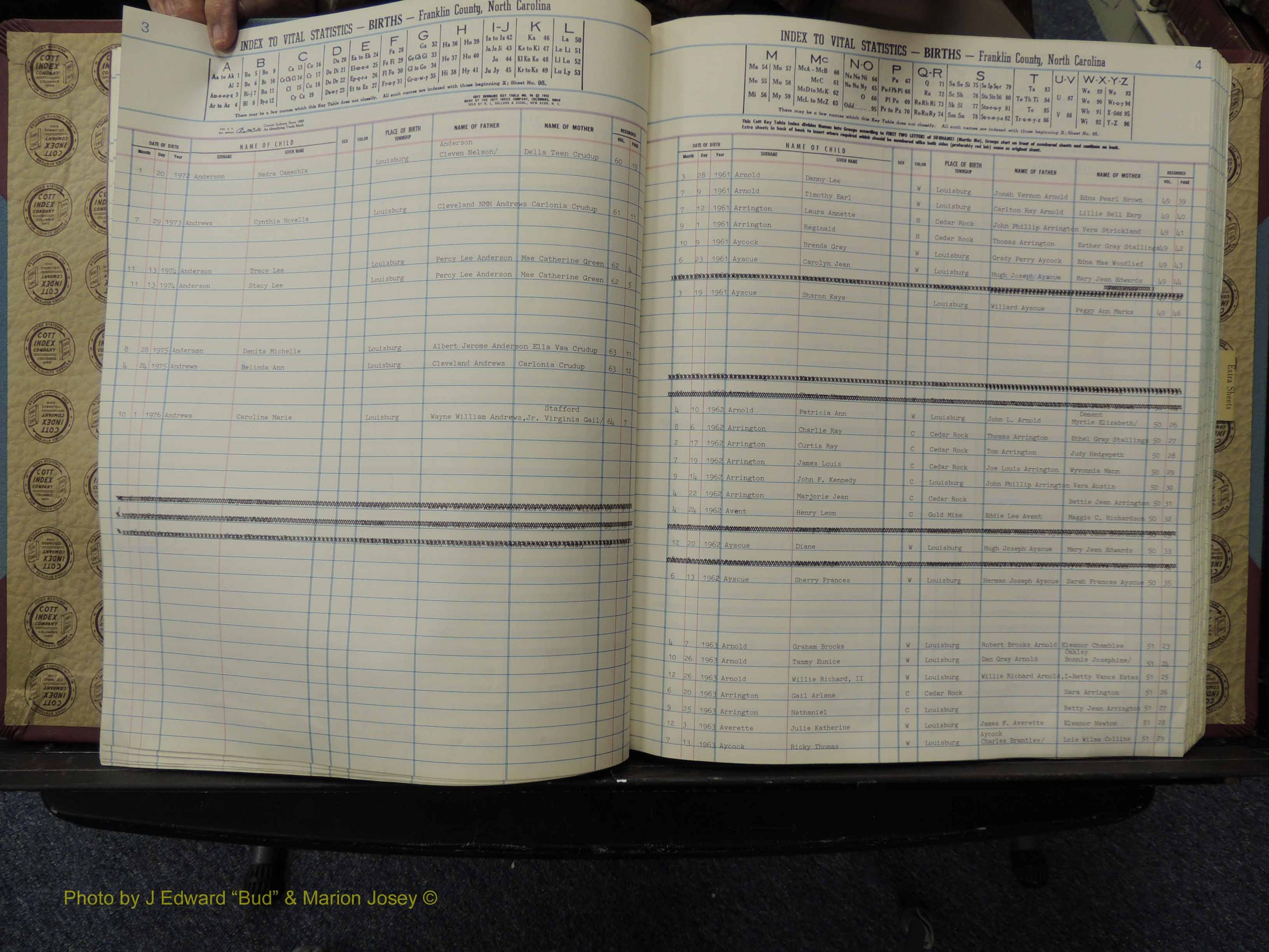 Franklin Co, NC, Births, A-Z, 1961-1981 (108).JPG