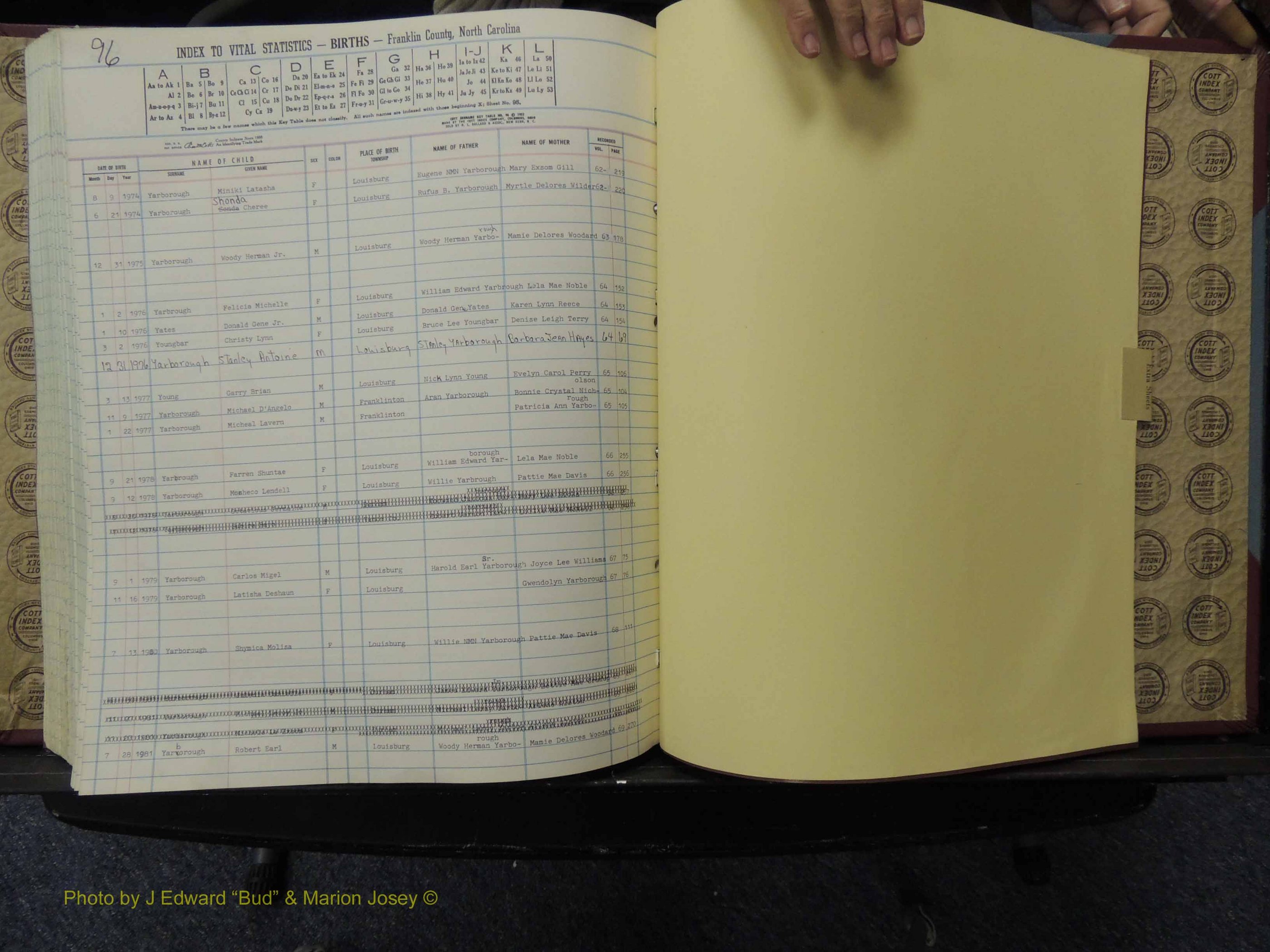 Franklin Co, NC, Births, A-Z, 1961-1981 (312).JPG
