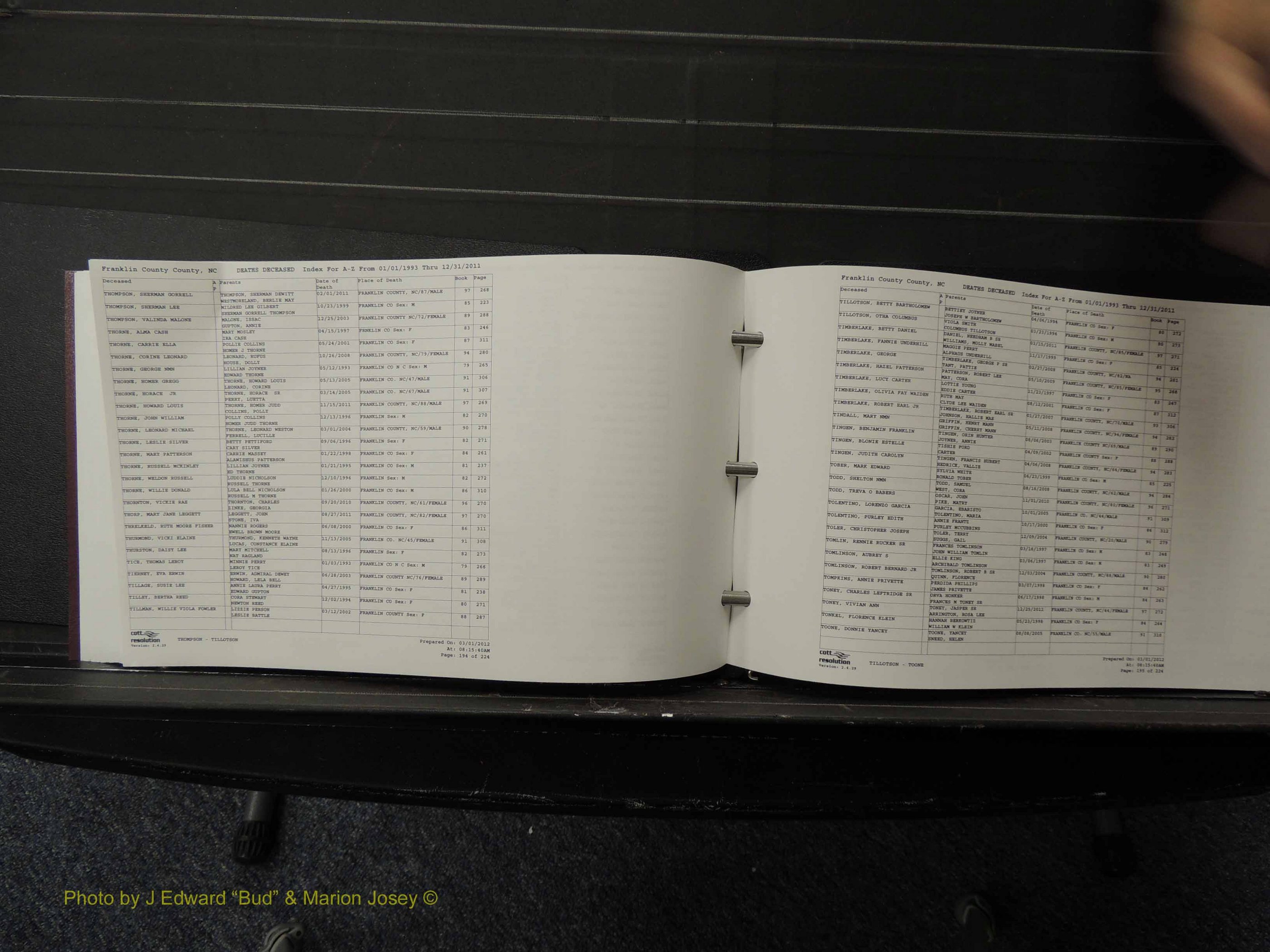 Franklin Co, NC, Deaths, 1993-2011 (198).JPG