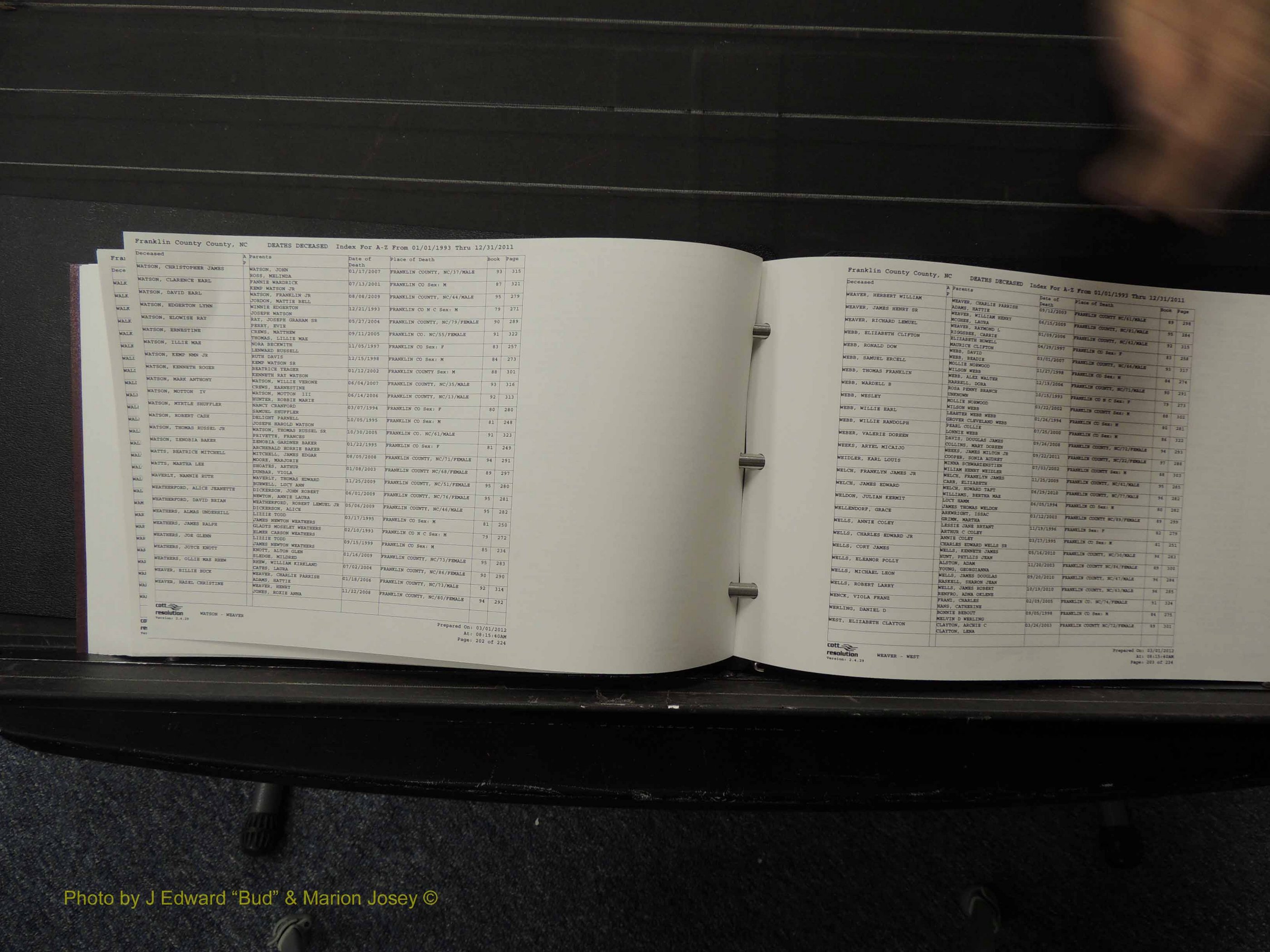 Franklin Co, NC, Deaths, 1993-2011 (202).JPG