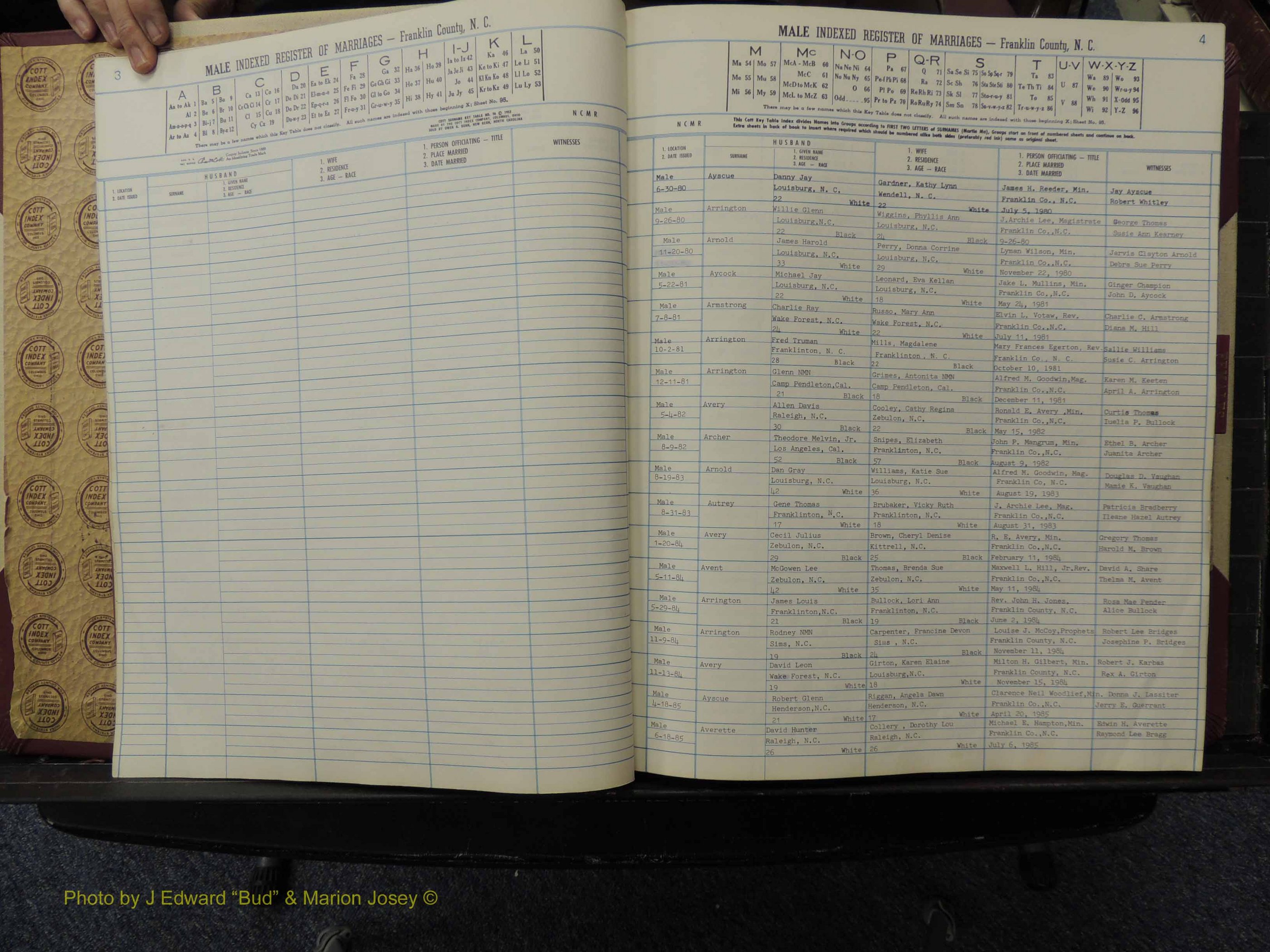 Franklin Co, NC, Marriages, A-Z, 1979-1993 (106).JPG