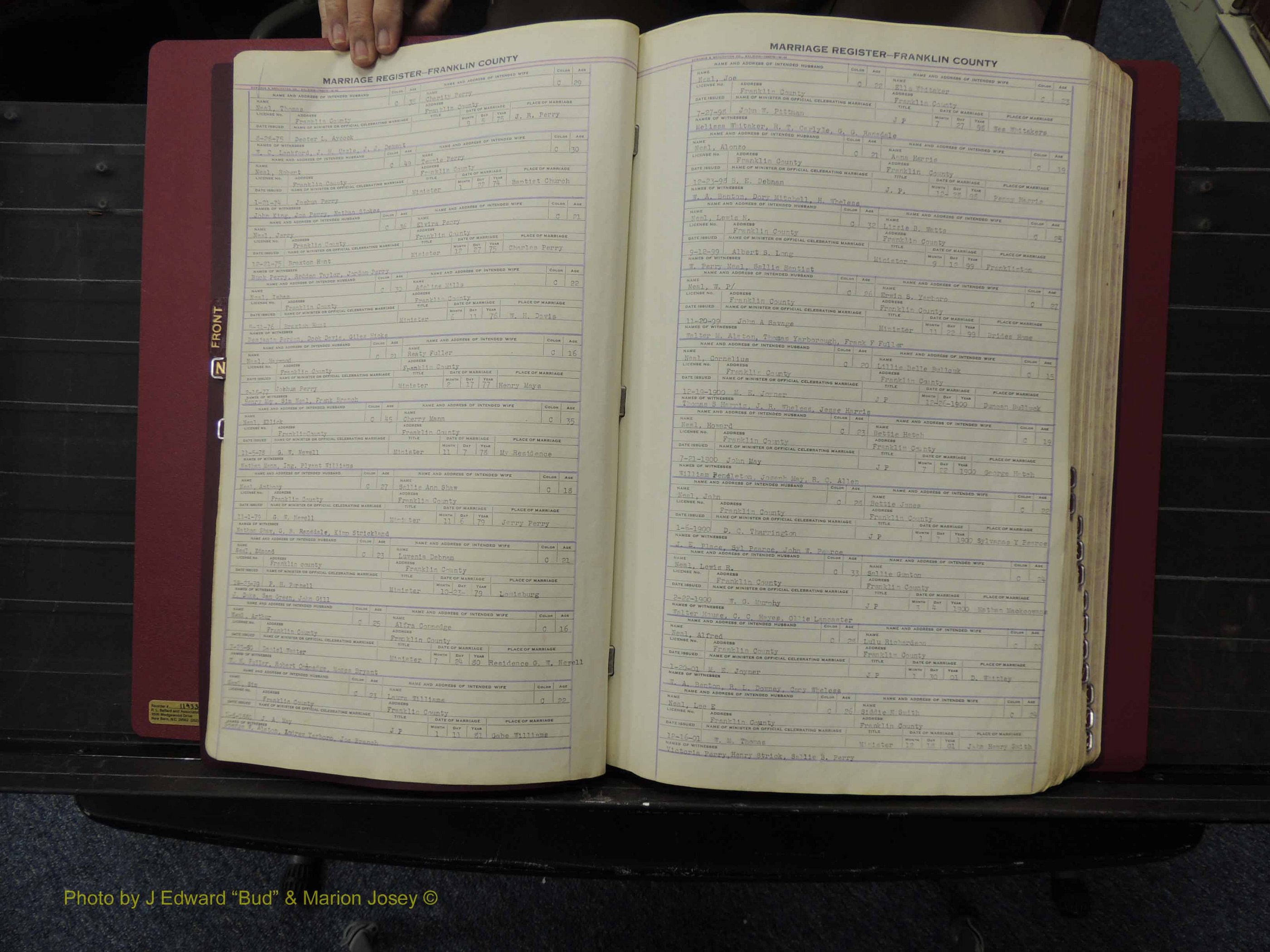 Franklin Co, NC, Marriages, N-Z, 1869-1918 (102).JPG