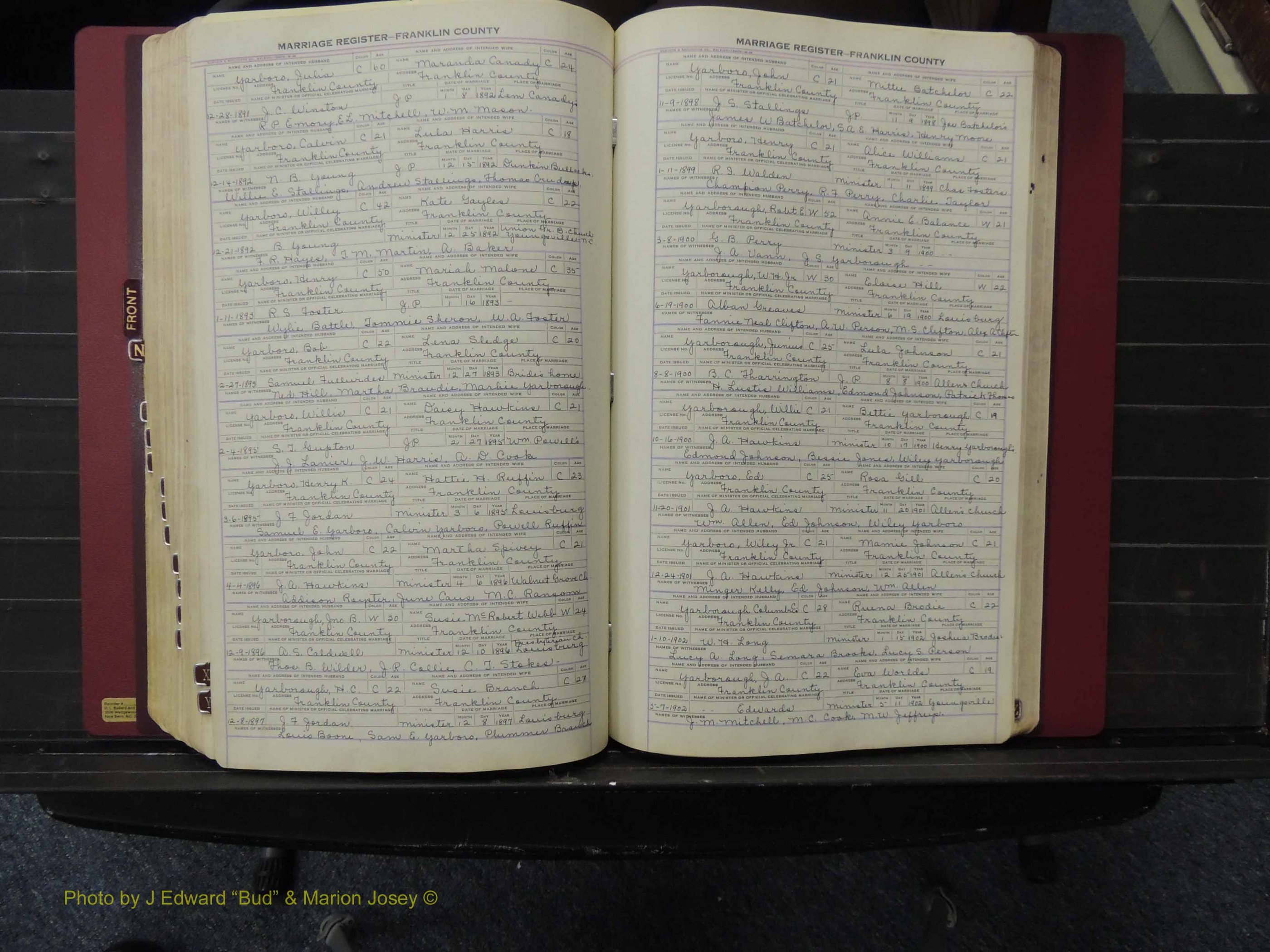 Franklin Co, NC, Marriages, N-Z, 1869-1918 (290).JPG