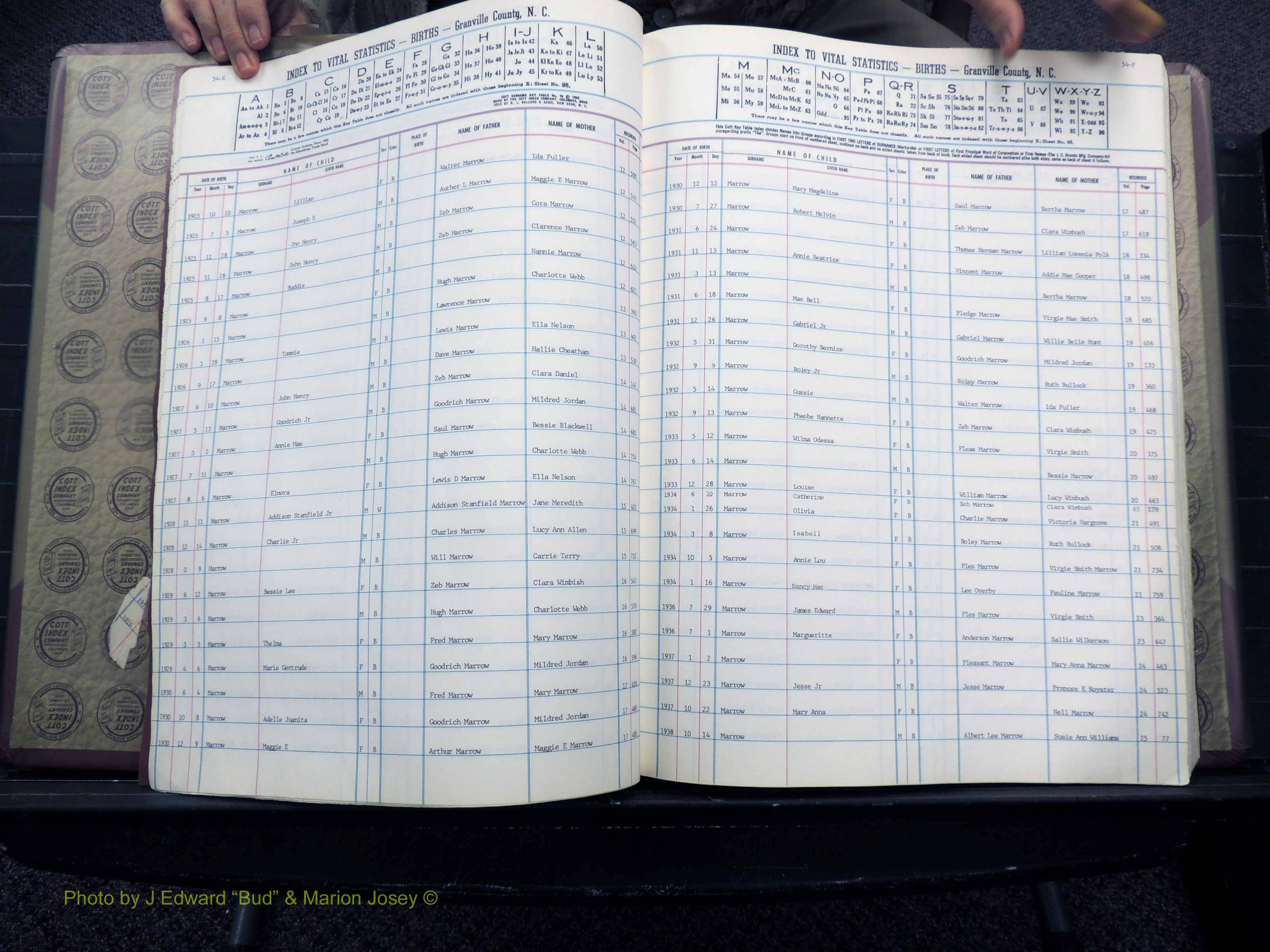 Granville Co, NC, Births, M-Z, 1913-1940 (107).JPG
