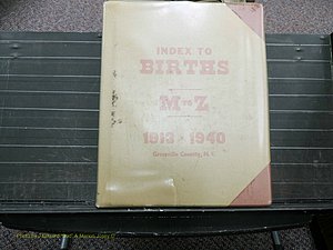 Granville Co, NC, Births, M-Z, 1913-1940 (100).JPG