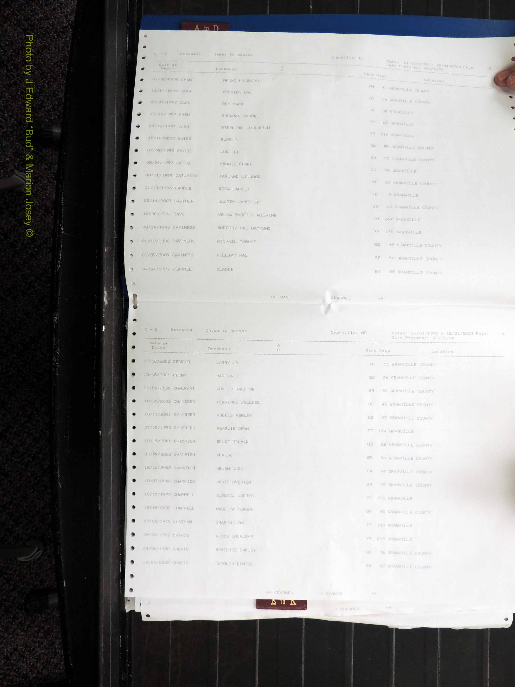 Granville Co, NC, Deaths, 1995-2003 (118).JPG