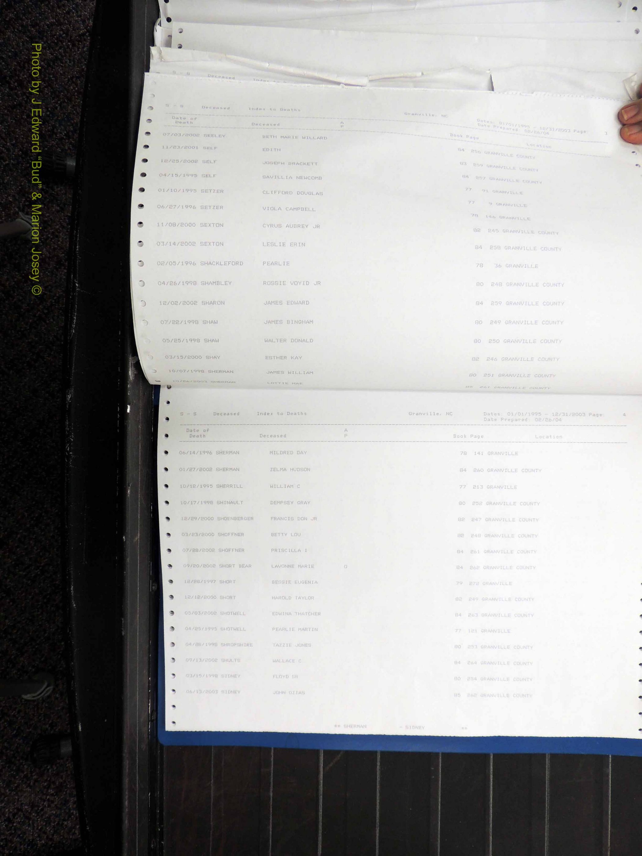 Granville Co, NC, Deaths, 1995-2003 (180).JPG