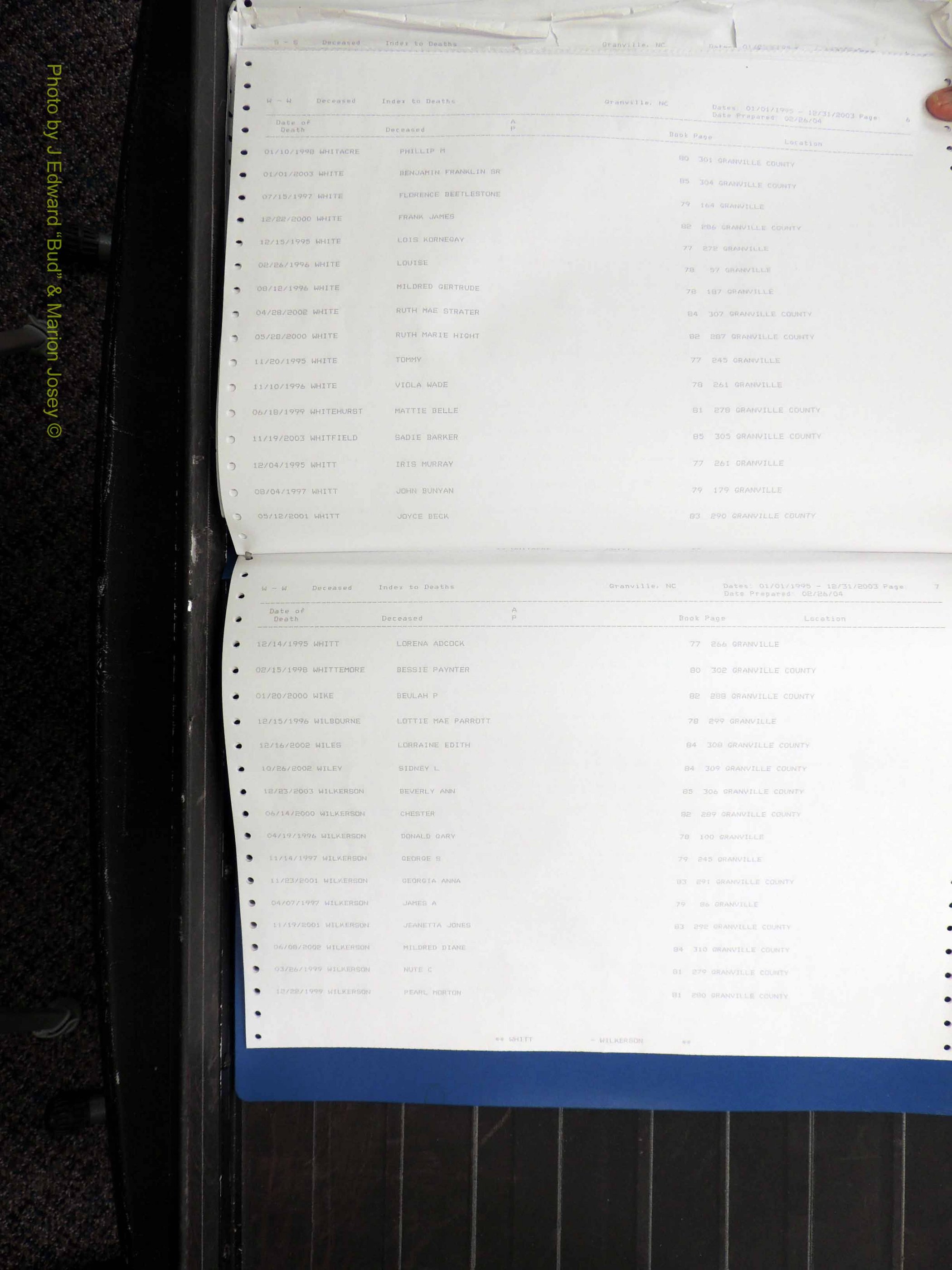 Granville Co, NC, Deaths, 1995-2003 (194).JPG