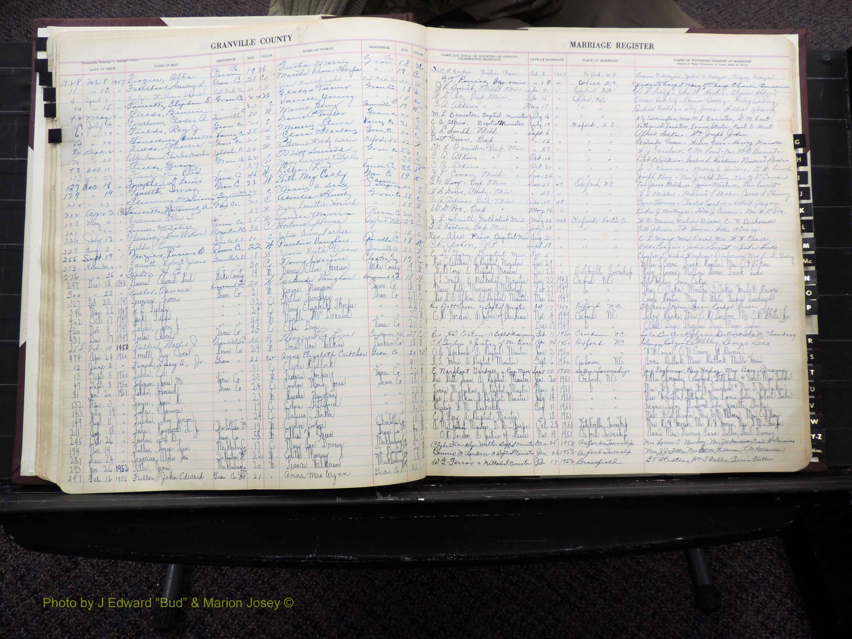 Granville Co, NC, Marriages, 1947-1956 (122).JPG