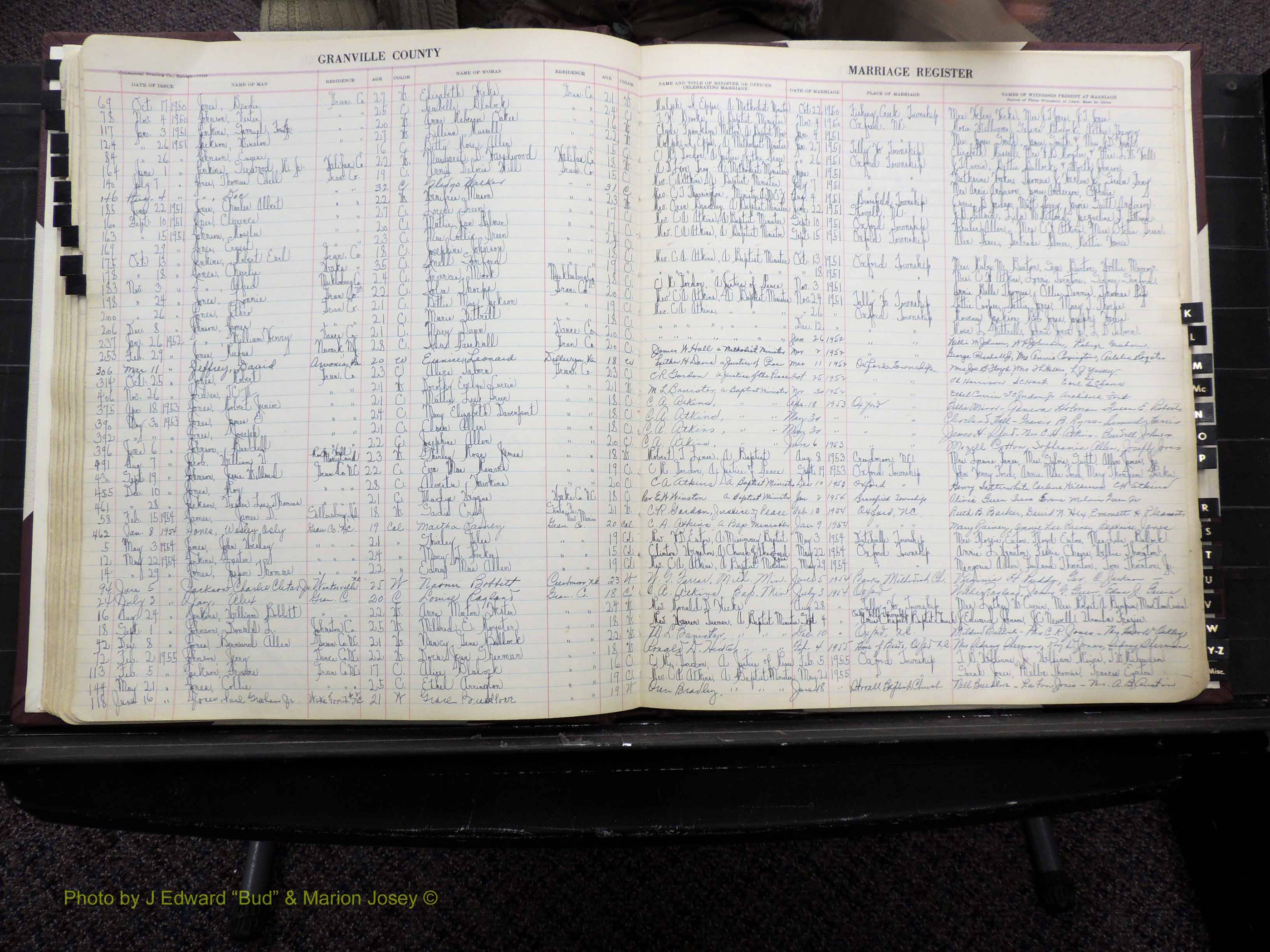 Granville Co, NC, Marriages, 1947-1956 (133).JPG