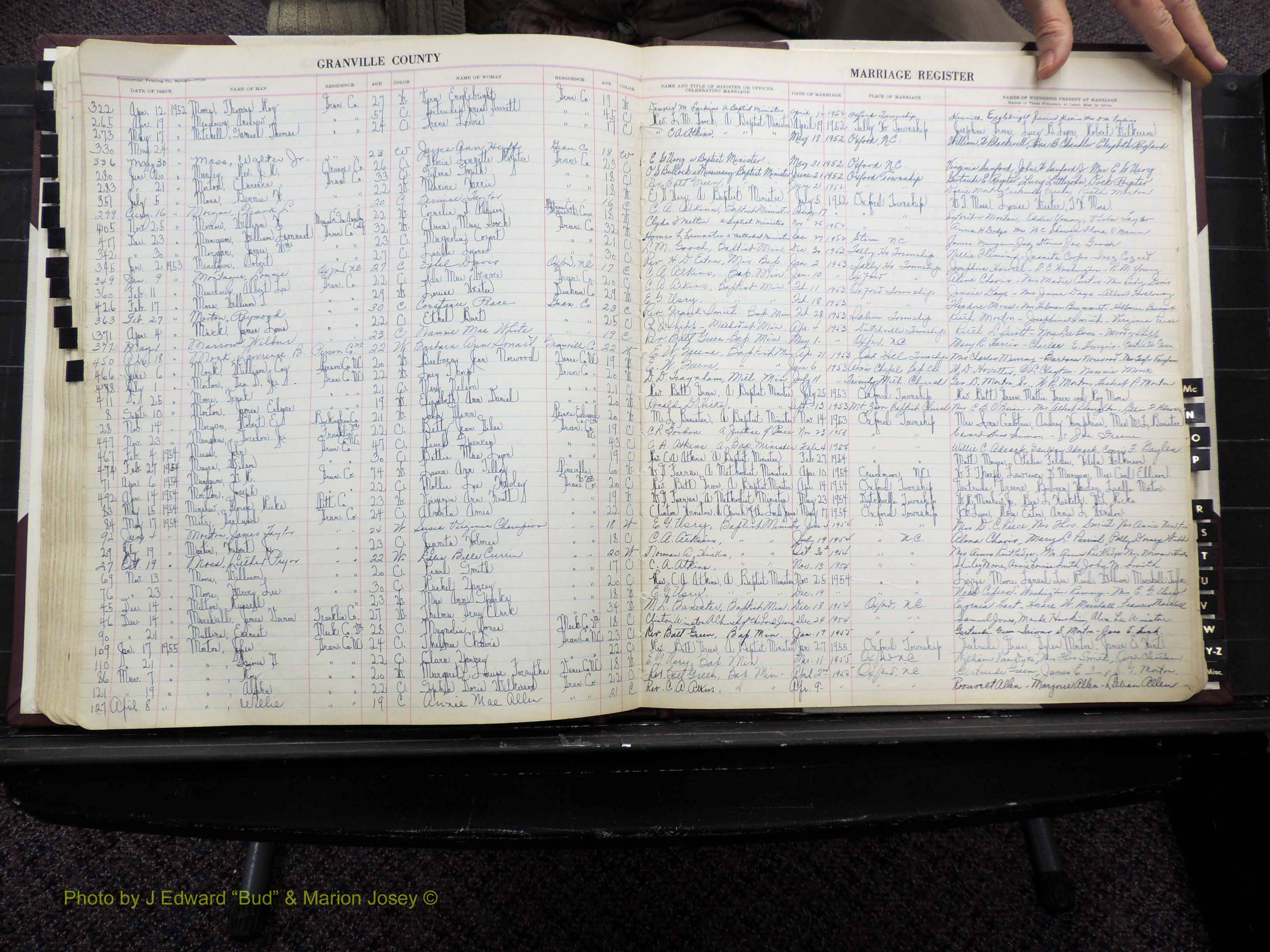 Granville Co, NC, Marriages, 1947-1956 (140).JPG