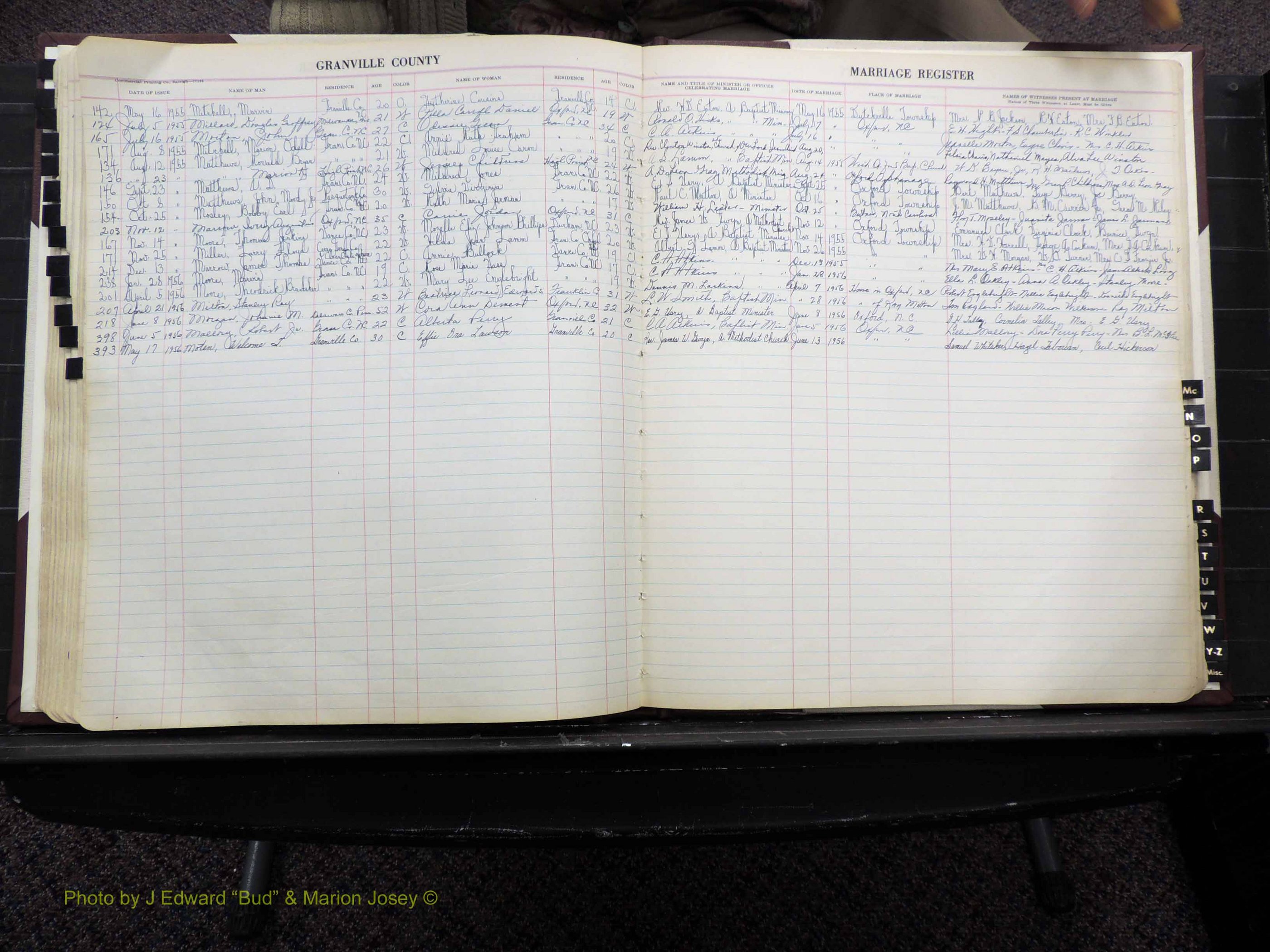 Granville Co, NC, Marriages, 1947-1956 (141).JPG