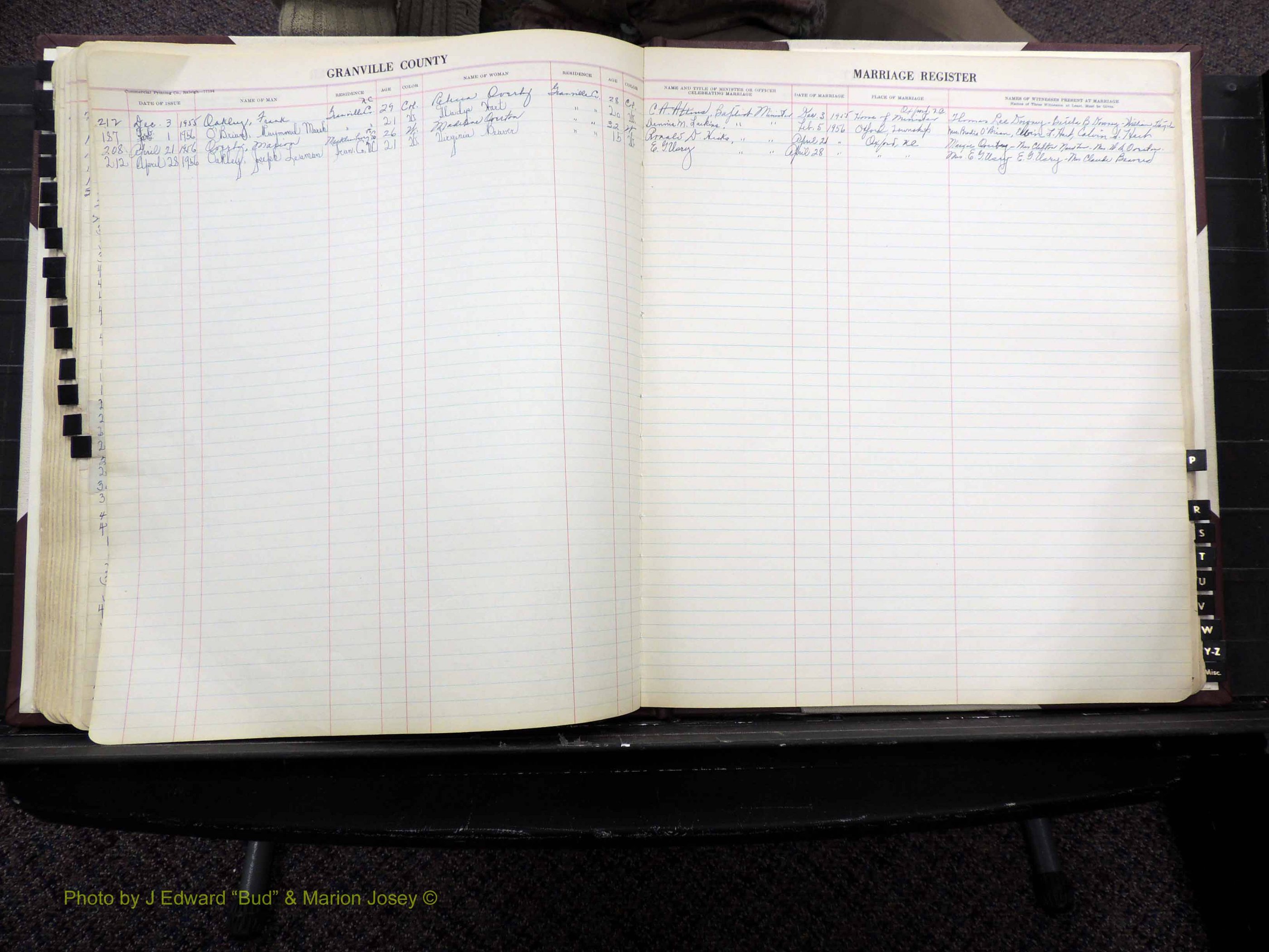 Granville Co, NC, Marriages, 1947-1956 (145).JPG