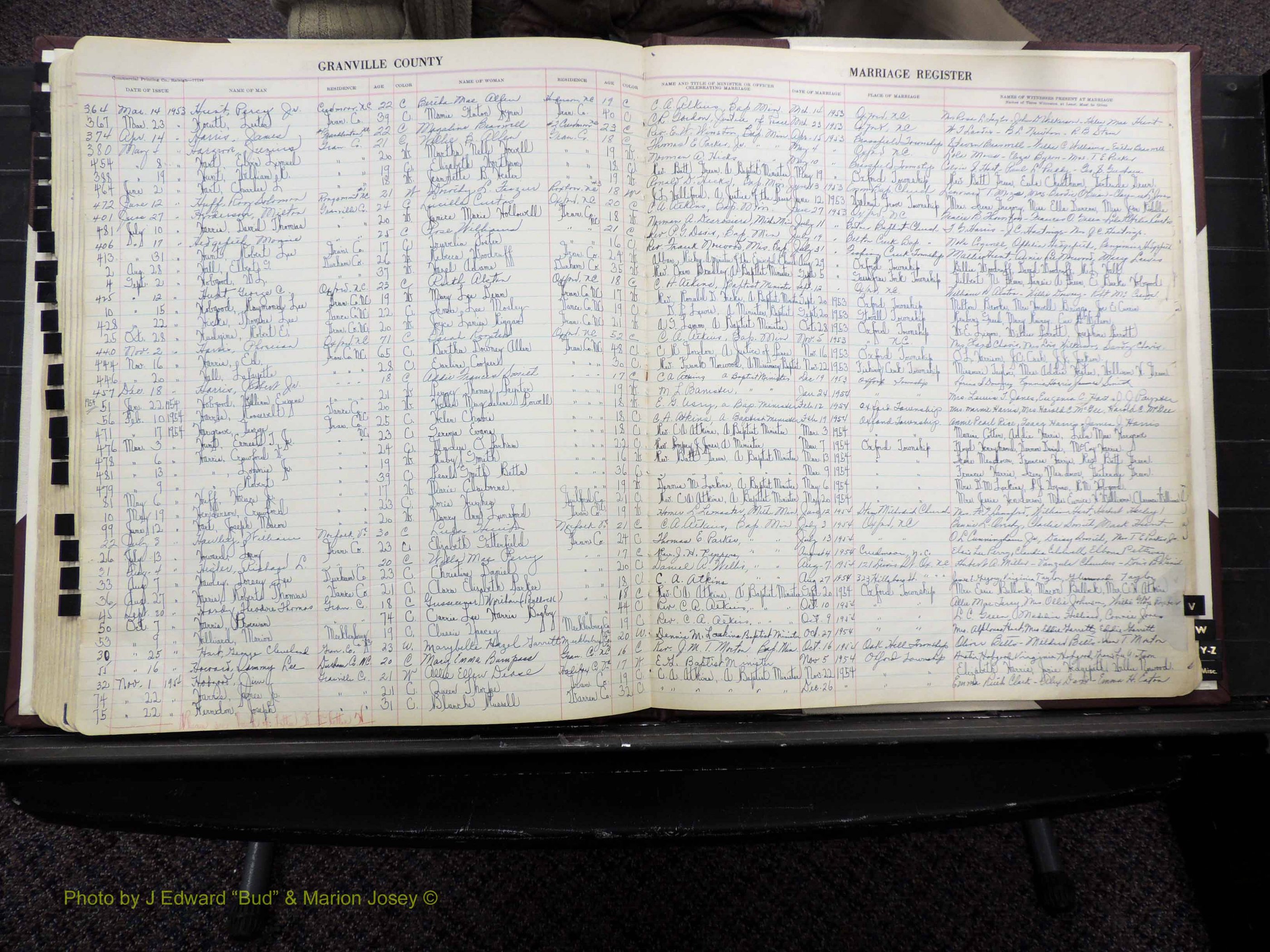 Granville Co, NC, Marriages, 1947-1956 (160).JPG